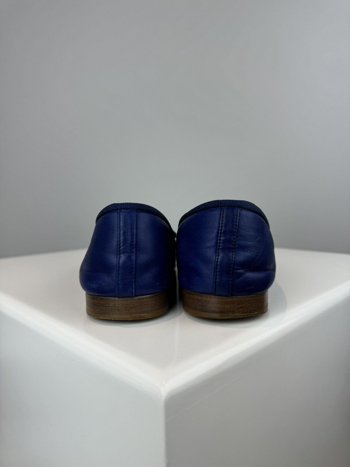 Chanel CHANEL NAVY BALLET FLATS Size US 6.5 / IT 36.5 - 8 Thumbnail