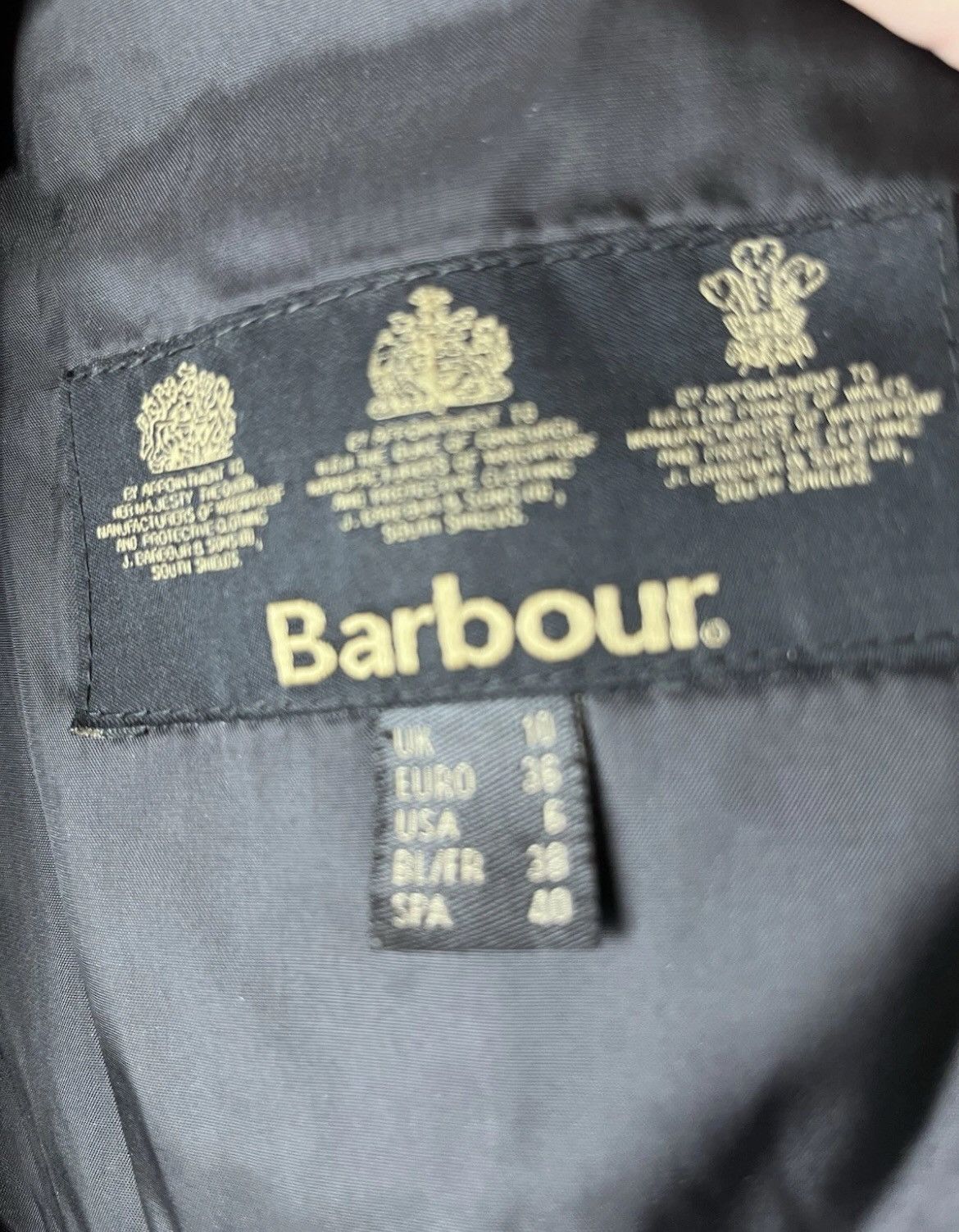 Barbour Women’s denim jacket Barbour size UK10 black outdoor Size M / US 6-8 / IT 42-44 - 4 Thumbnail