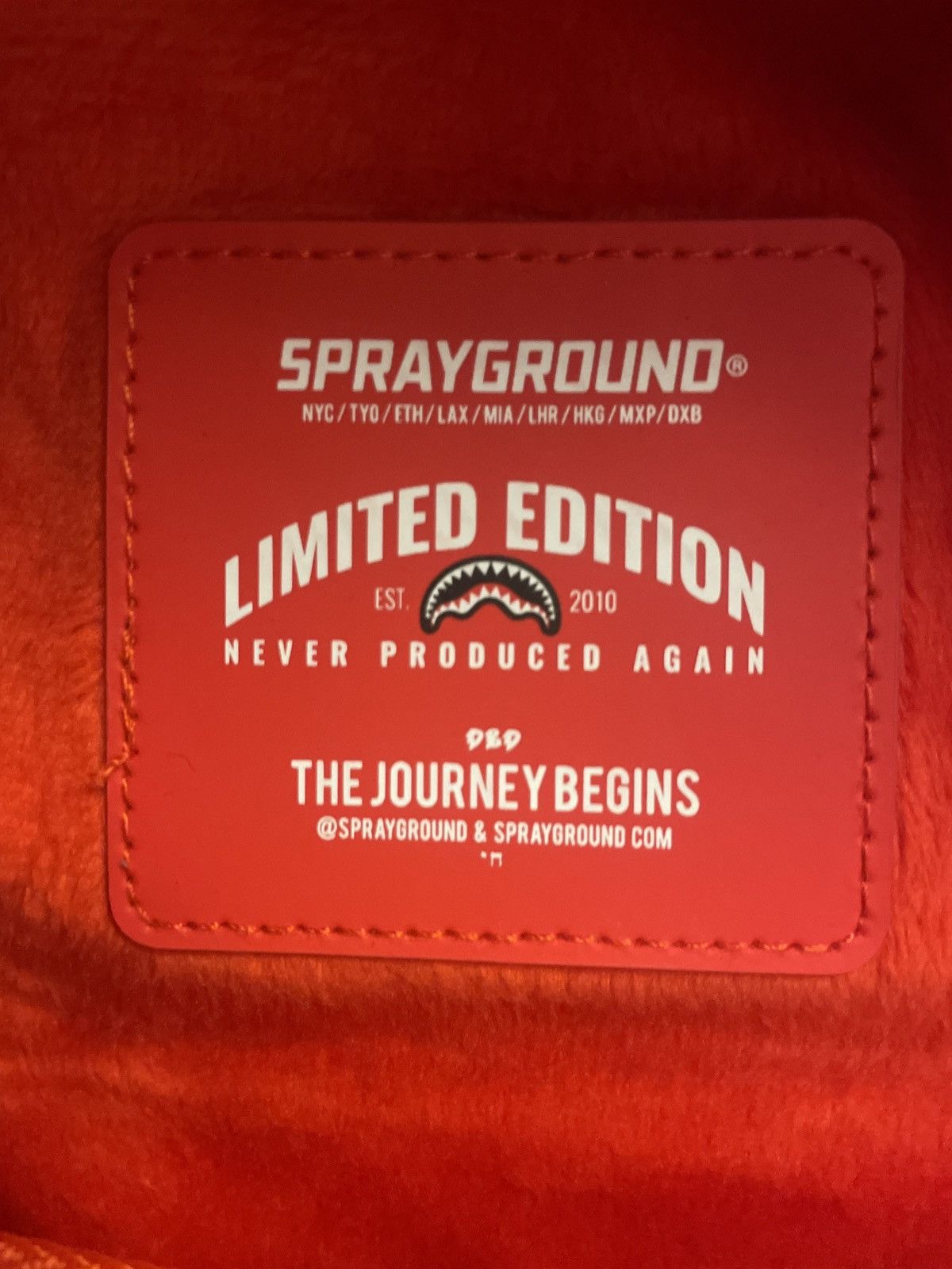 image of Sprayground Money Bear Bag in Red, Men's