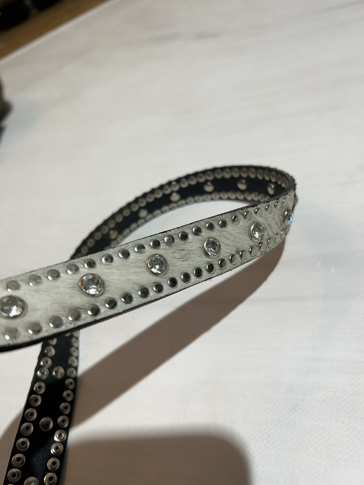 Hysteric Glamour × If Six Was Nine × Vintage Vintage Mohair / Fuzzy Y2K Leather Belt BB Simon style Size 28 - 8 Thumbnail