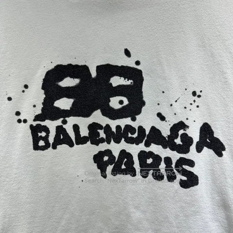 Balenciaga Balenciaga White Graffiti Letter Logo Hoodie Size US S / EU 44-46 / 1 - 2 Thumbnail