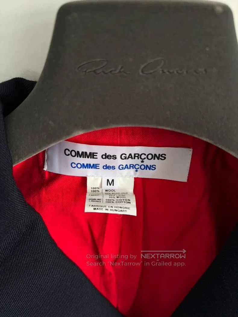 Comme des Garcons Comme Des Garcons Navy Blue Blazer with Contrasting Design Size M / US 6-8 / IT 42-44 - 4 Thumbnail