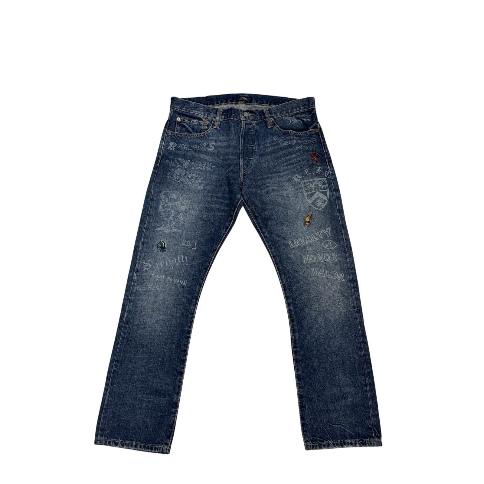 Ralph Lauren Polo Ralph Lauren Varick Slim Straight NY Loyalty Stadium Size US 33 - 1 Thumbnail