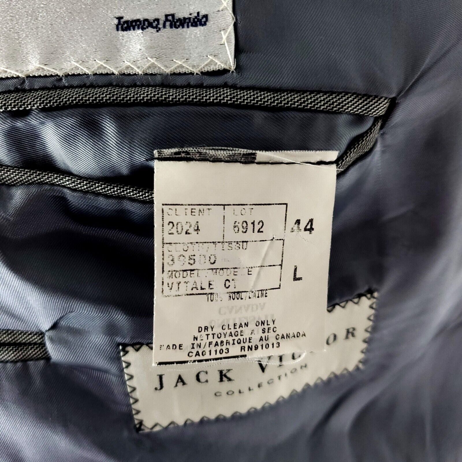 Jack Victor Jack Victor Collection Vitale CT 110s Wool 3 Button Blazer Size 42L - 8 Thumbnail