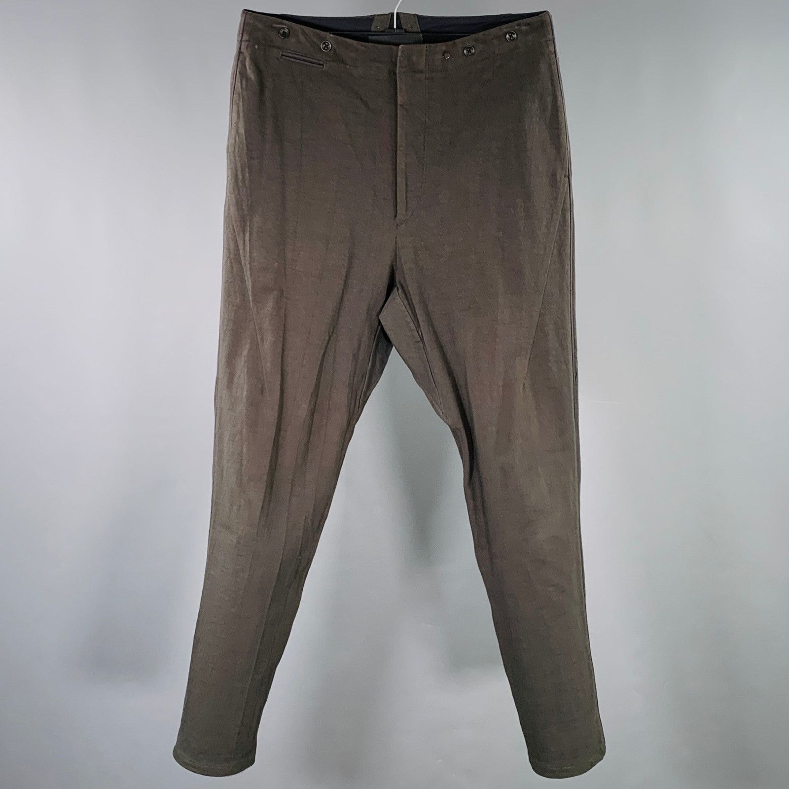 Rag & Bone RAG & BONE 31 Grey Cotton Blend Drop Crotch Casual Pants Size US 31 - 1 Thumbnail