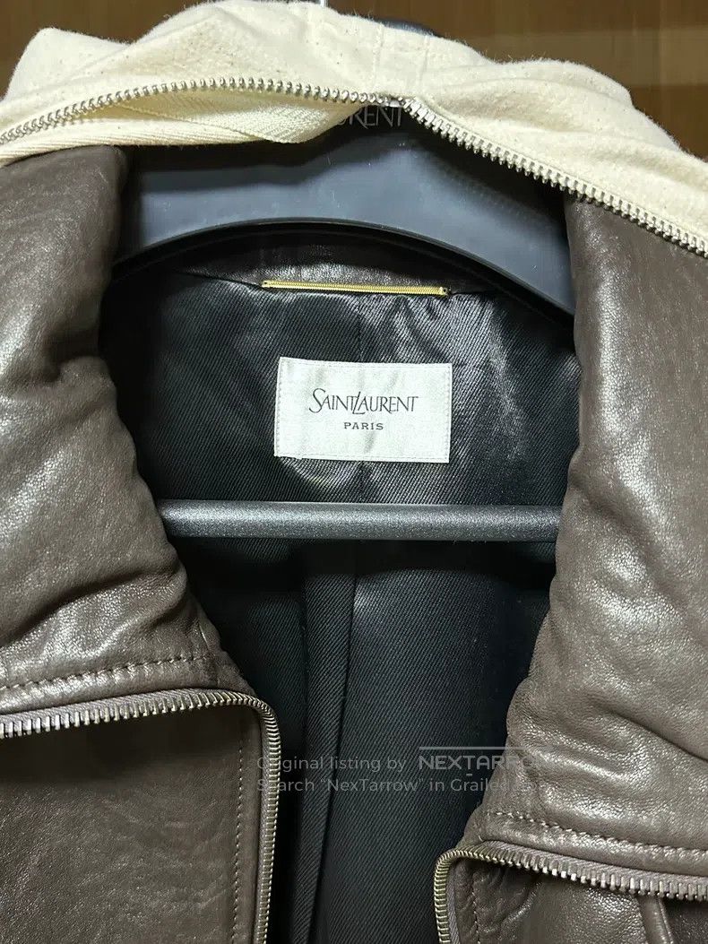 Saint Laurent Paris Saint Laurent Paris Popular Leather Jacket Size XXS / US 00 / IT 34 - 6 Thumbnail