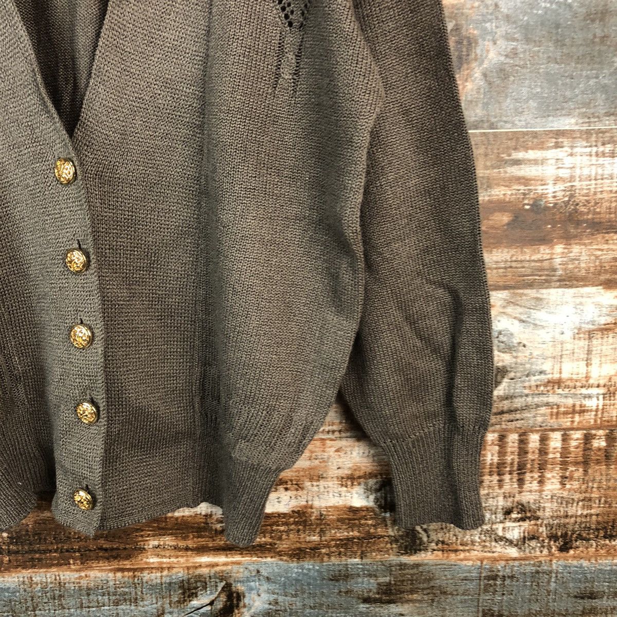 Japanese Brand DL Vinidia Dark Brown Cardigan Knitwear #C490 Size M / US 6-8 / IT 42-44 - 8 Thumbnail