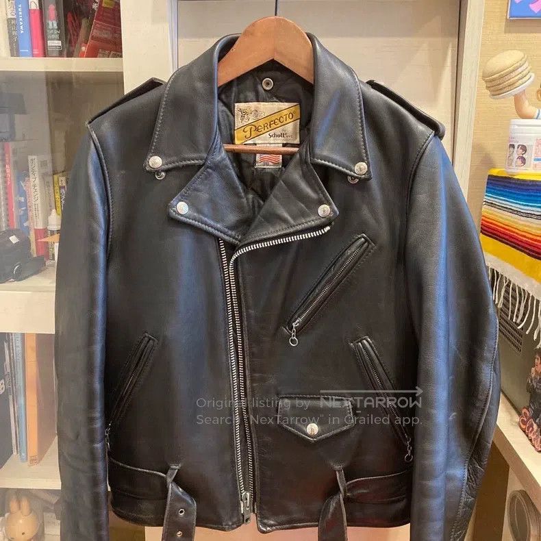 Schott Schott Leather coat Size US XXS / EU 40 - 1 Thumbnail