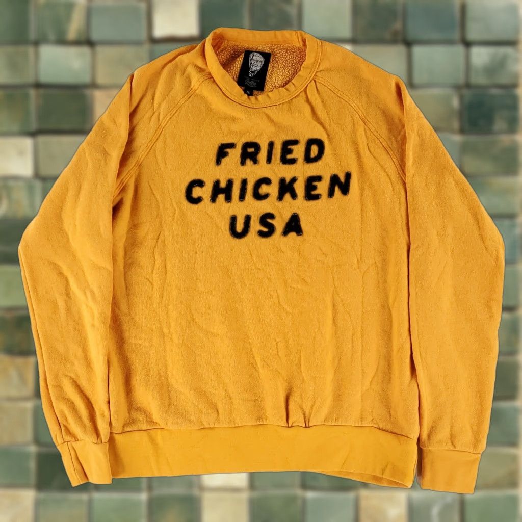 Vintage KFC Sweatshirt Fried Chicken USA Golden Goods Yellow Long Sleeve Mens S Size US S / EU 44-46 / 1 - 1 Thumbnail