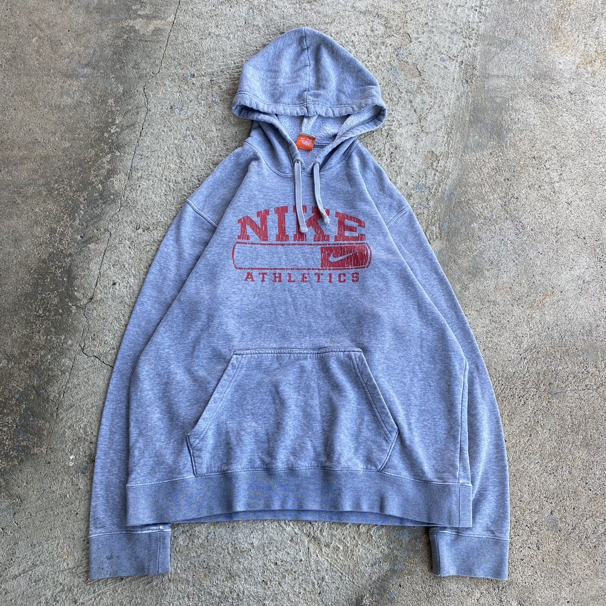 Nike × Vintage Vintage Y2K Nike Grey Hoodie Sweatshirt Size US L / EU 52-54 / 3 - 2 Thumbnail