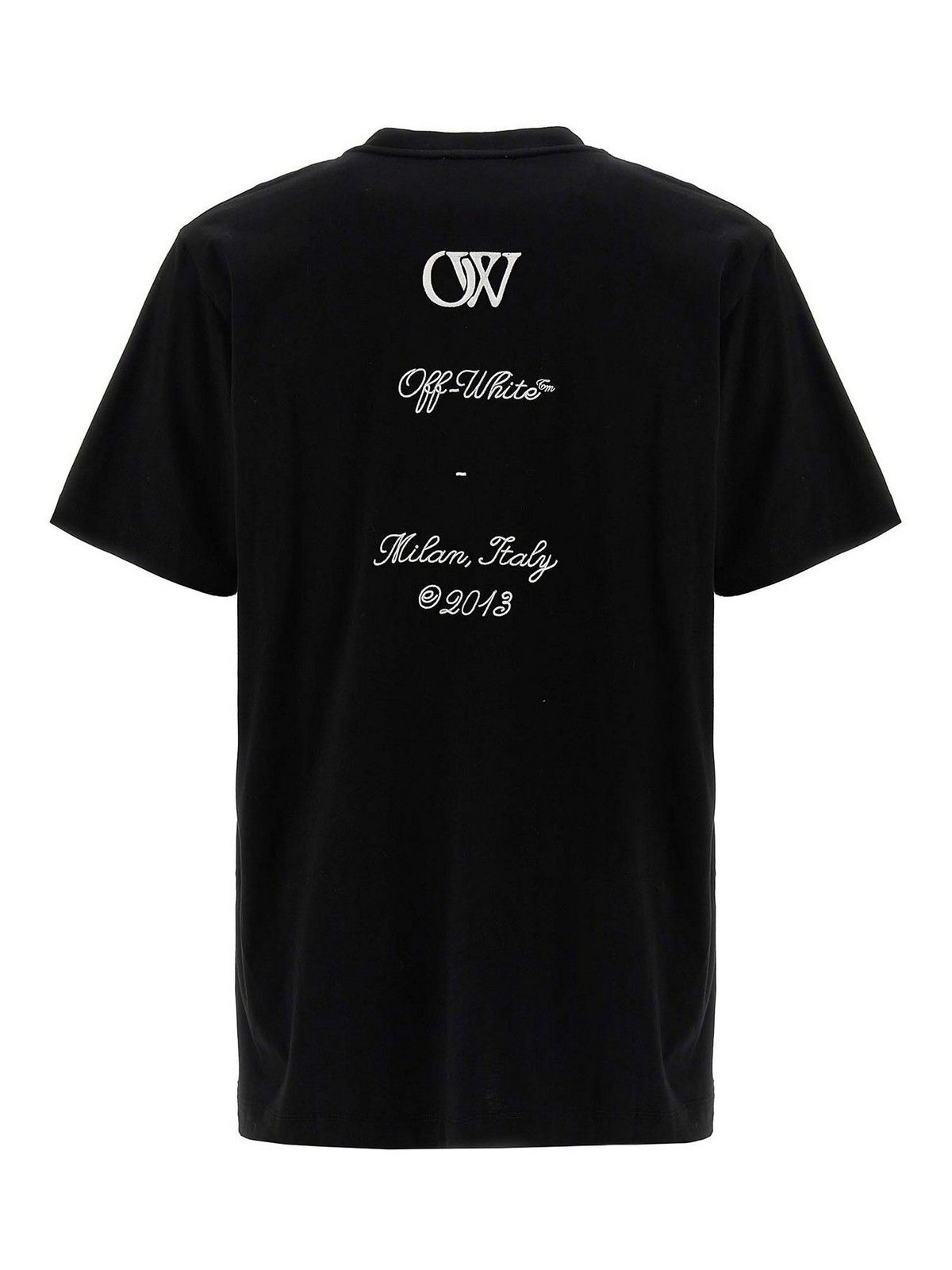 Off-White o1y0325 Logo Crewneck T-Shirt in Black Size US XS / EU 42 / 0 - 4 Thumbnail