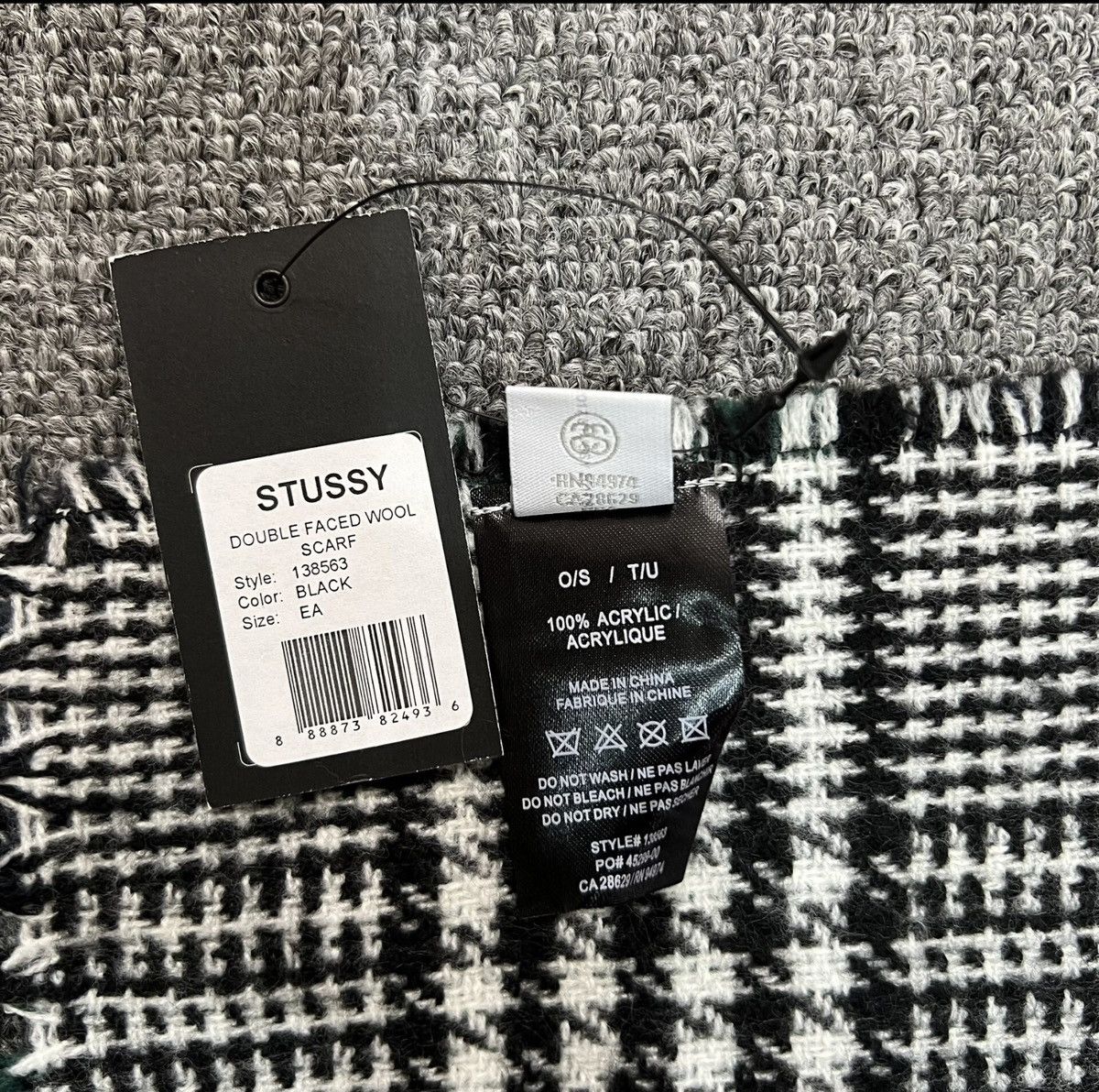Stussy Stussy Checkered Double‑Sided Jacquard Scarf / Wrap / Shawl Size ONE SIZE - 8 Thumbnail
