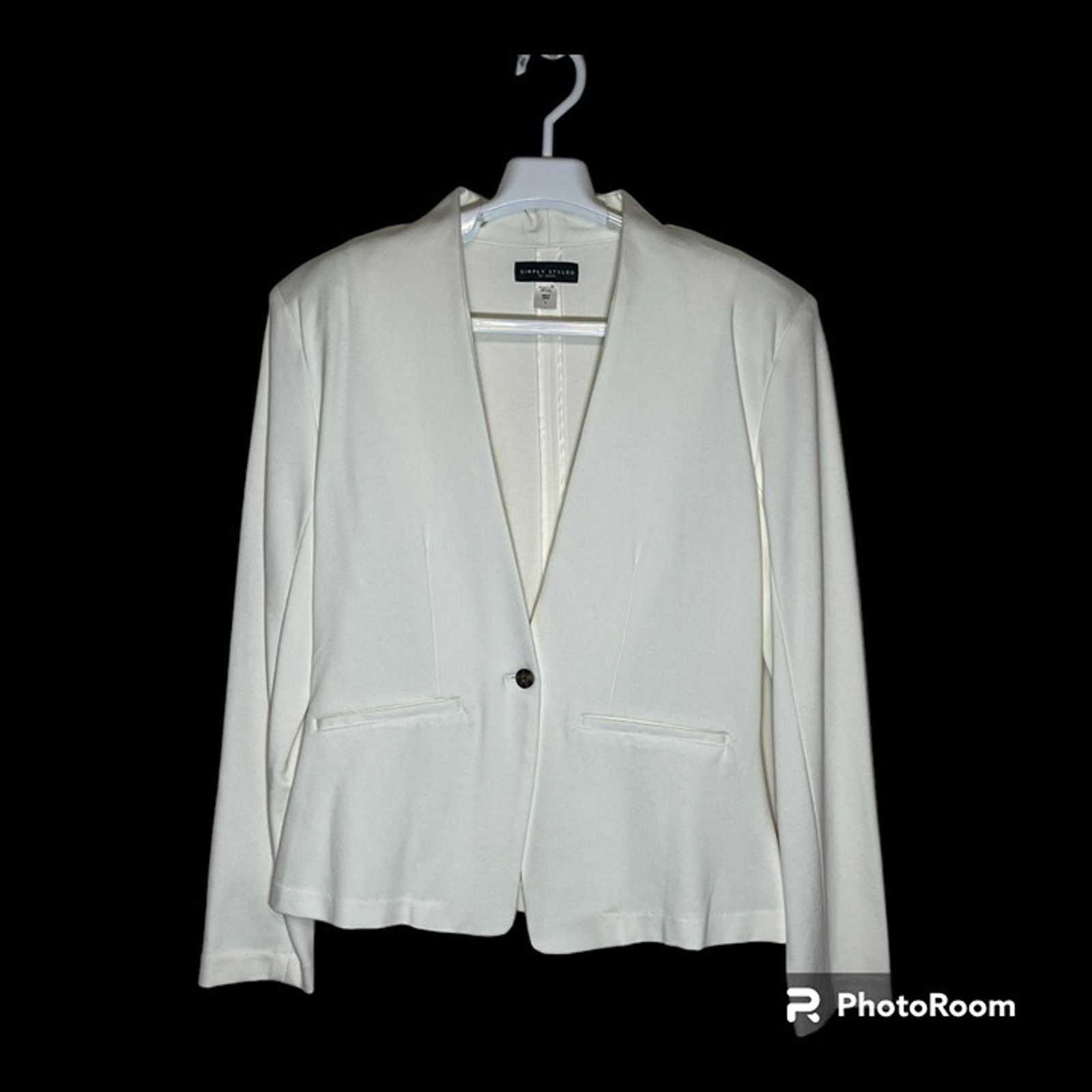 Other Simply Styled - White Blazer - Size L - NWOT Size L / US 10 / IT 46 - 1 Thumbnail