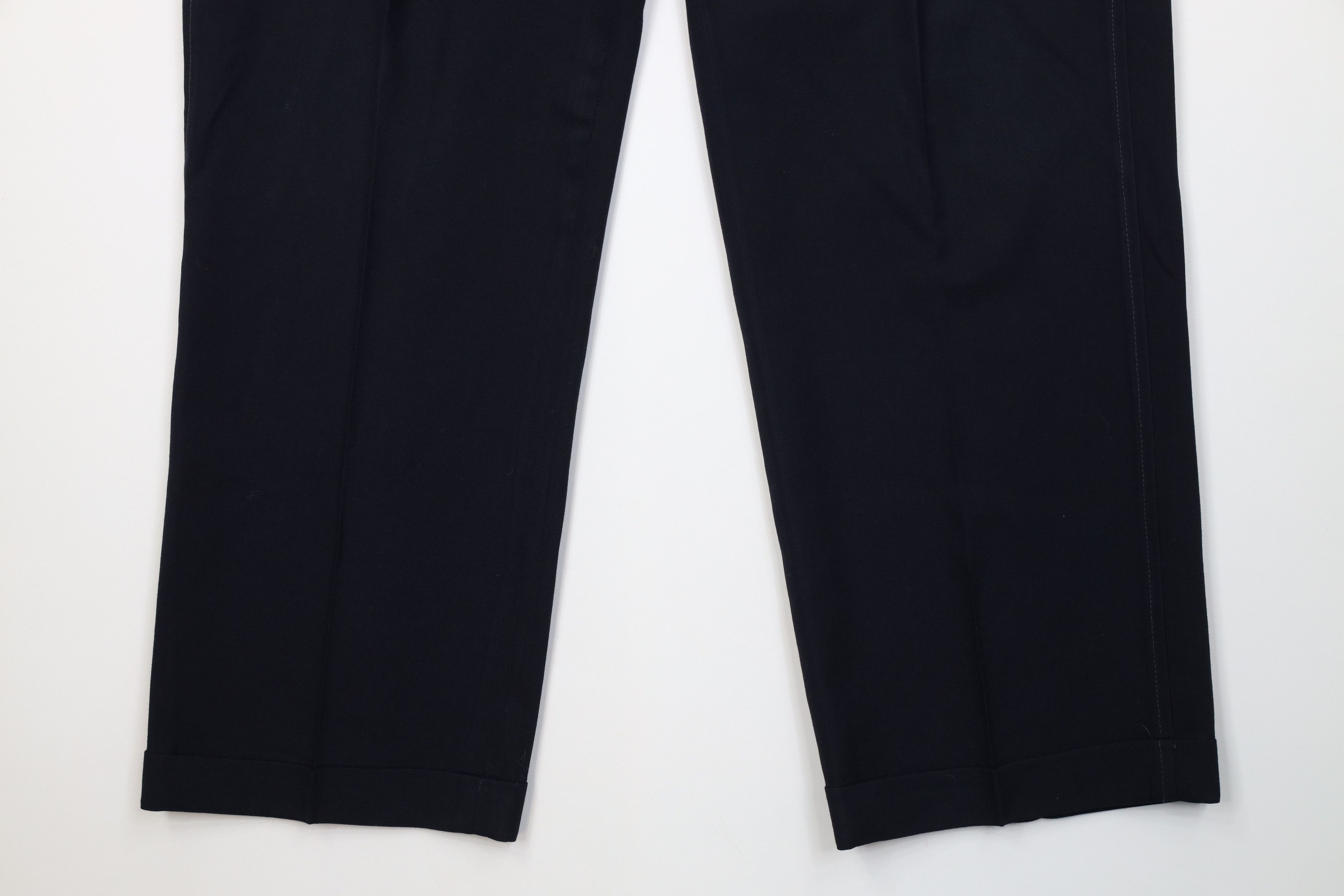Lands' End Vintage 80s Lands End Wool Wide Leg Chino Pants Blue USA Size US 42 / EU 58 - 4 Thumbnail