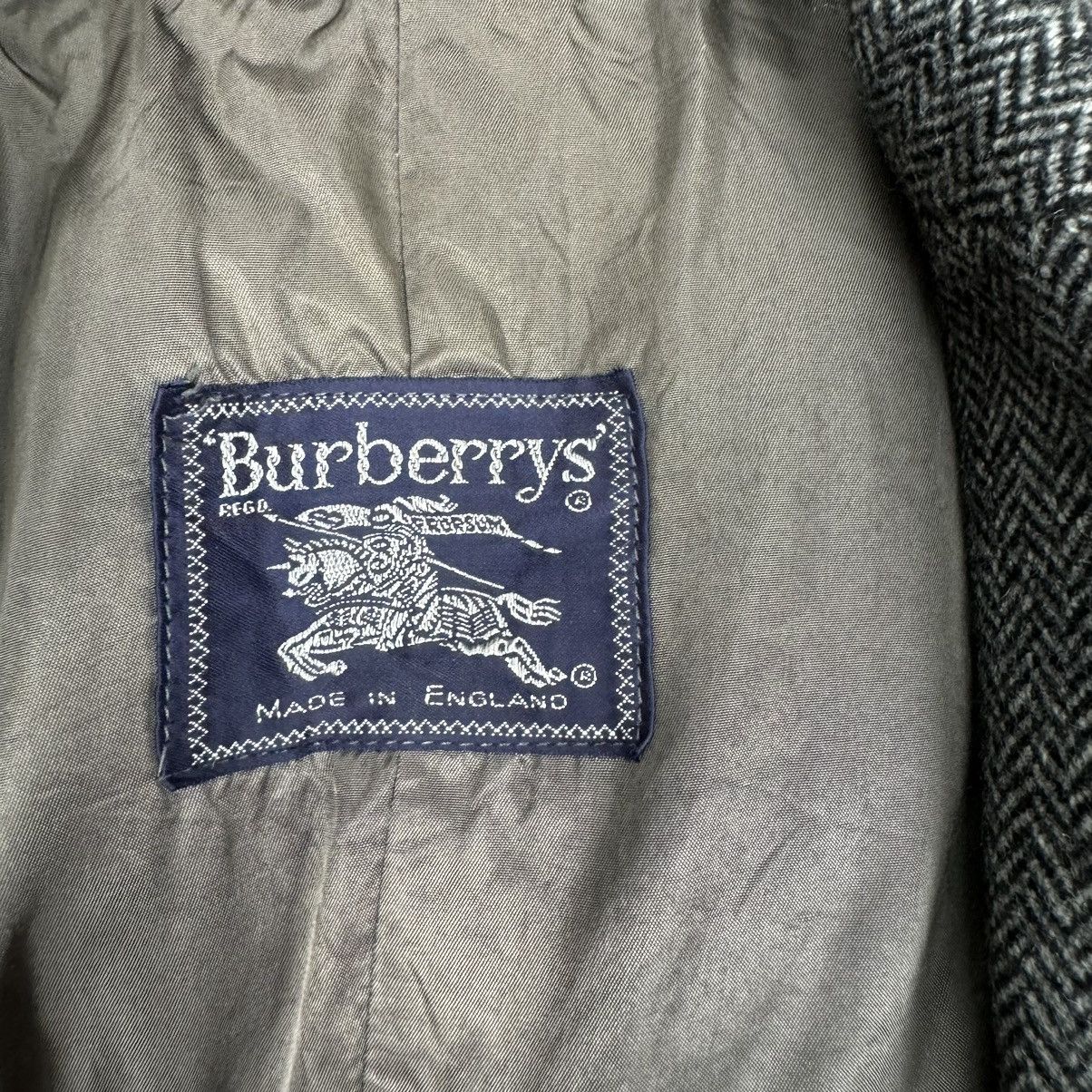 Burberry 🔥BURBERRY HERRINGBONE WOOL OVERCOAT LONG JACKET Size US S / EU 44-46 / 1 - 9 Thumbnail