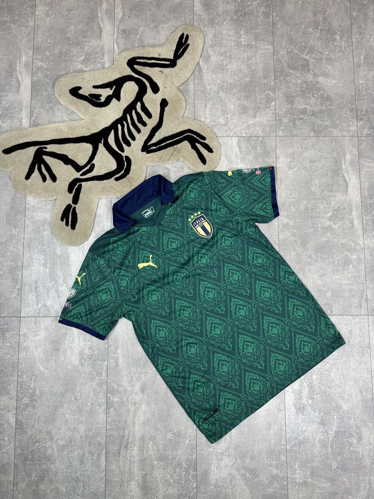 Puma Mens Vintage Puma Italia national team soccer jersey T-shirt Size US XL / EU 56 / 4 - 1 Thumbnail