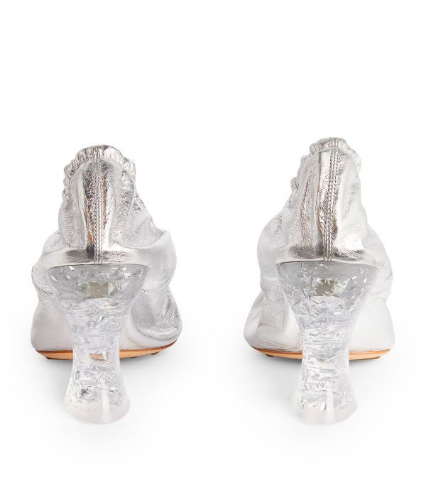 Bottega Veneta o1loc1c0824 651356 Leather Almond Pumps in Silver Size US 8 / IT 38 - 7 Thumbnail