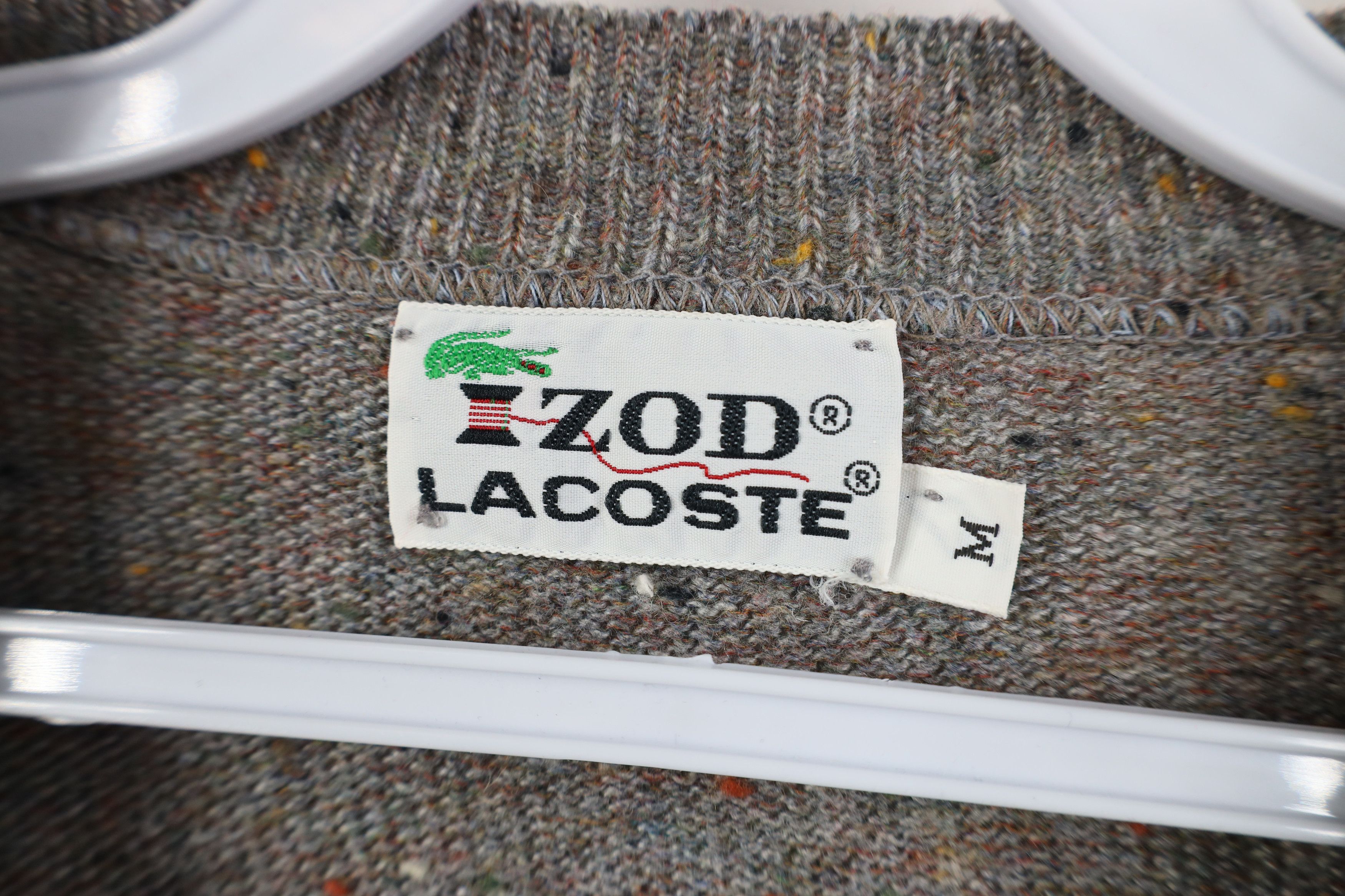 Lacoste Vintage 80s Izod Lacoste Velour Rainbow Fleck Knit Sweater Size US M / EU 48-50 / 2 - 10 Thumbnail
