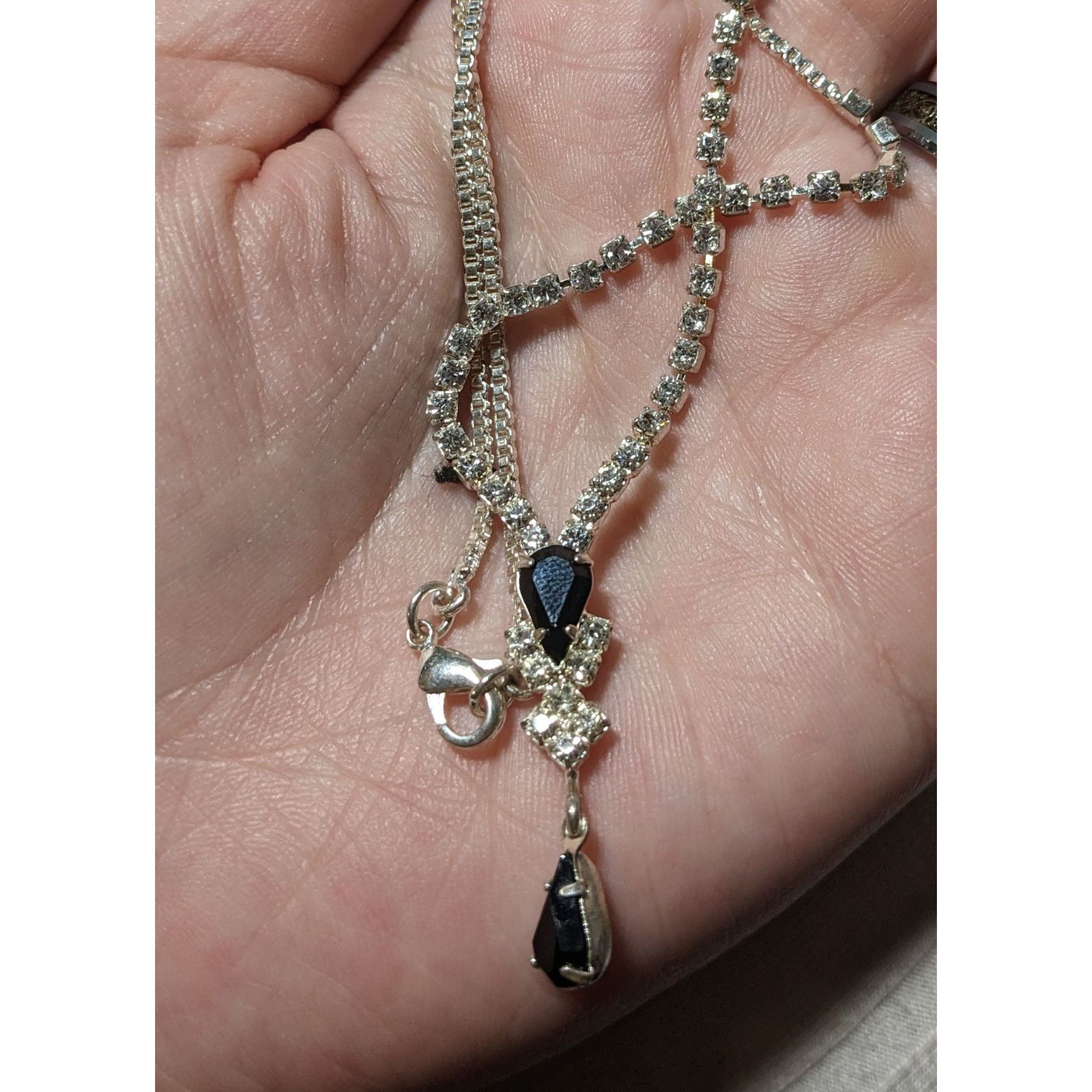 Other Glam Goth Gemmed Formal Bridal Necklace Size ONE SIZE - 11 Thumbnail