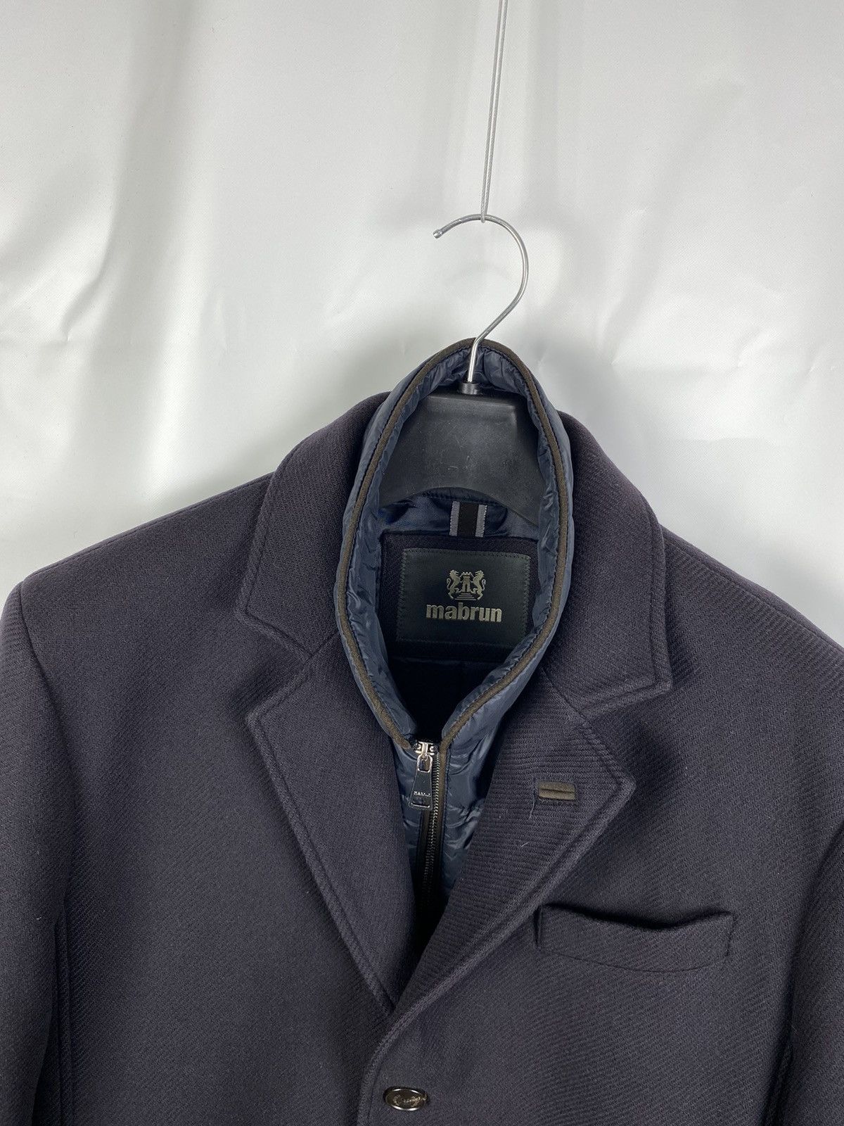 Other Mabrun Italy Wool-Viscose Navy Blue Coat Men size 52 Size US L / EU 52-54 / 3 - 2 Thumbnail