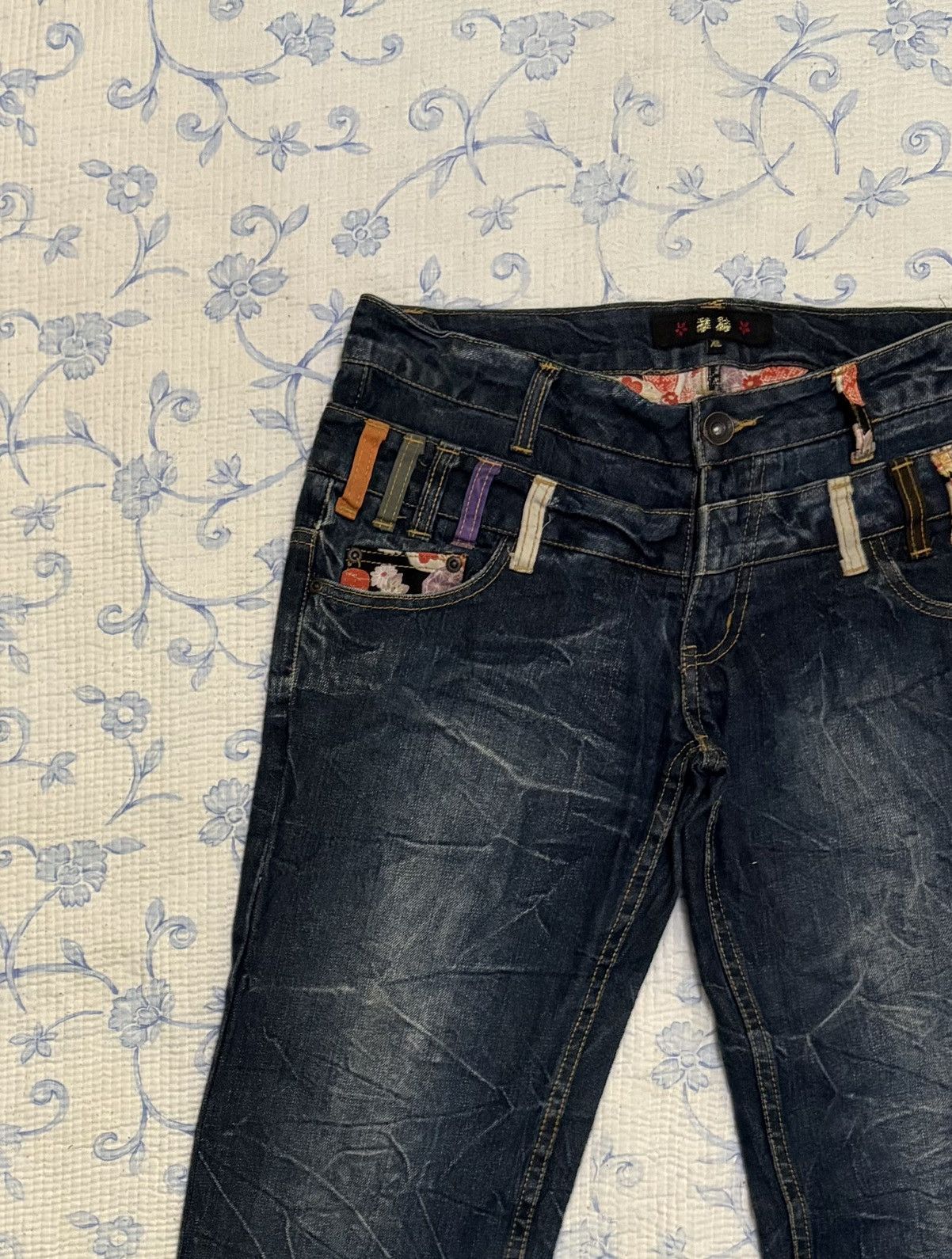 Japanese Brand Japanese International World Double Waist Jeans Streetwear Size US 32 / EU 48 - 5 Thumbnail