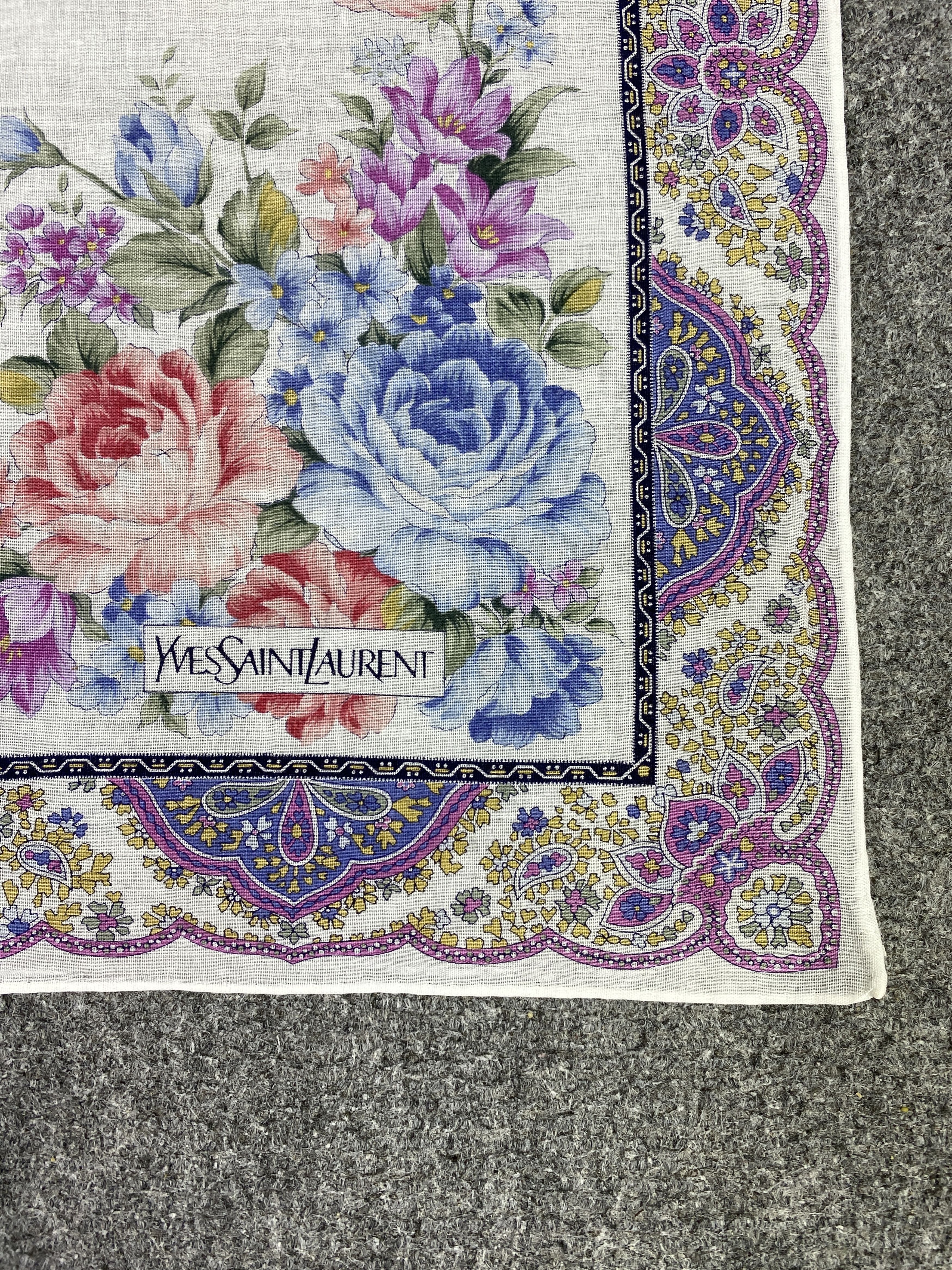 Yves Saint Laurent Yves Saint Laurent Handkerchief / Neckerchief KT0244 Size ONE SIZE - 5 Thumbnail