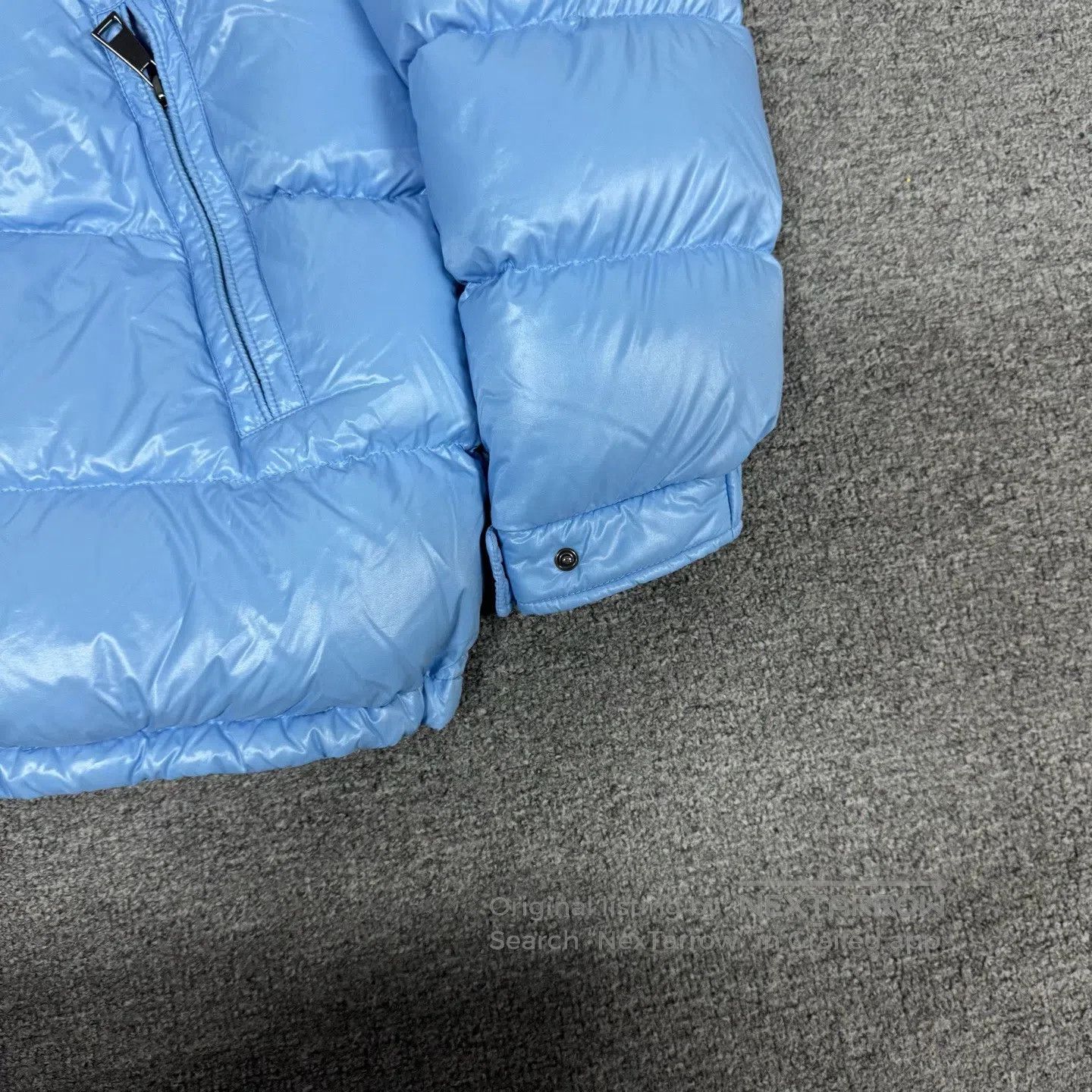 Moncler Moncler Maire Sky Blue Glossy Classic Hooded Down Jacket| Size US L / EU 52-54 / 3 - 5 Thumbnail