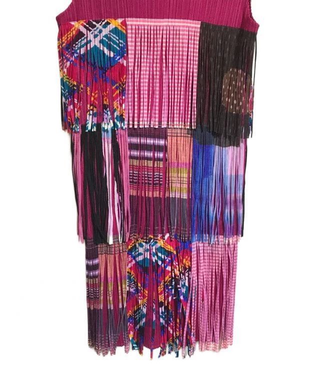 Issey Miyake issey miyake size:4 Fringed pleated dress Size 31" - 5 Thumbnail
