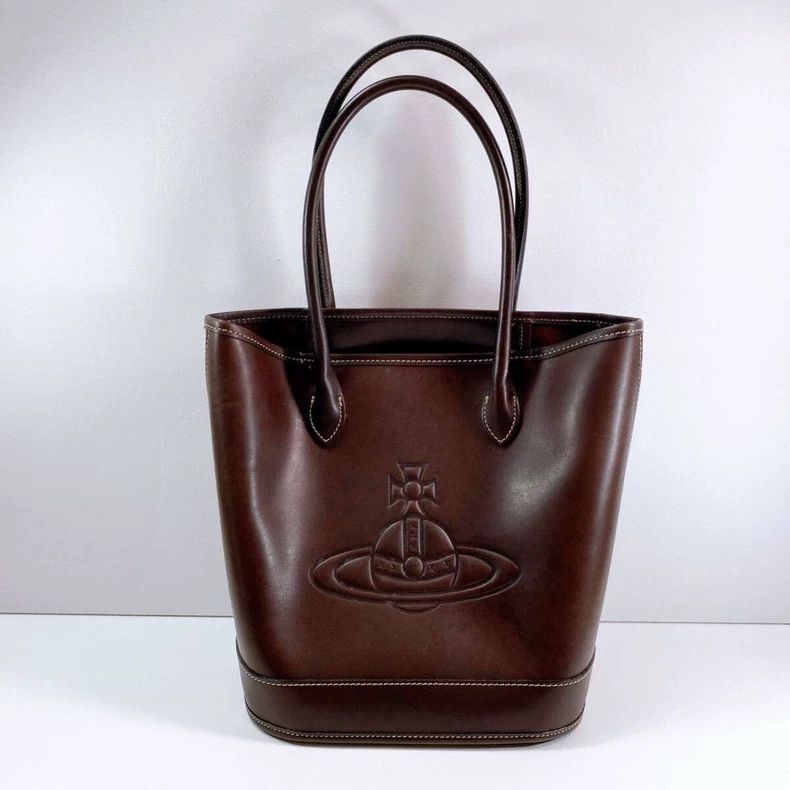 Vivienne Westwood Vivienne Westwood Brown Saturn embossed backpack Size ONE SIZE - 1 Thumbnail
