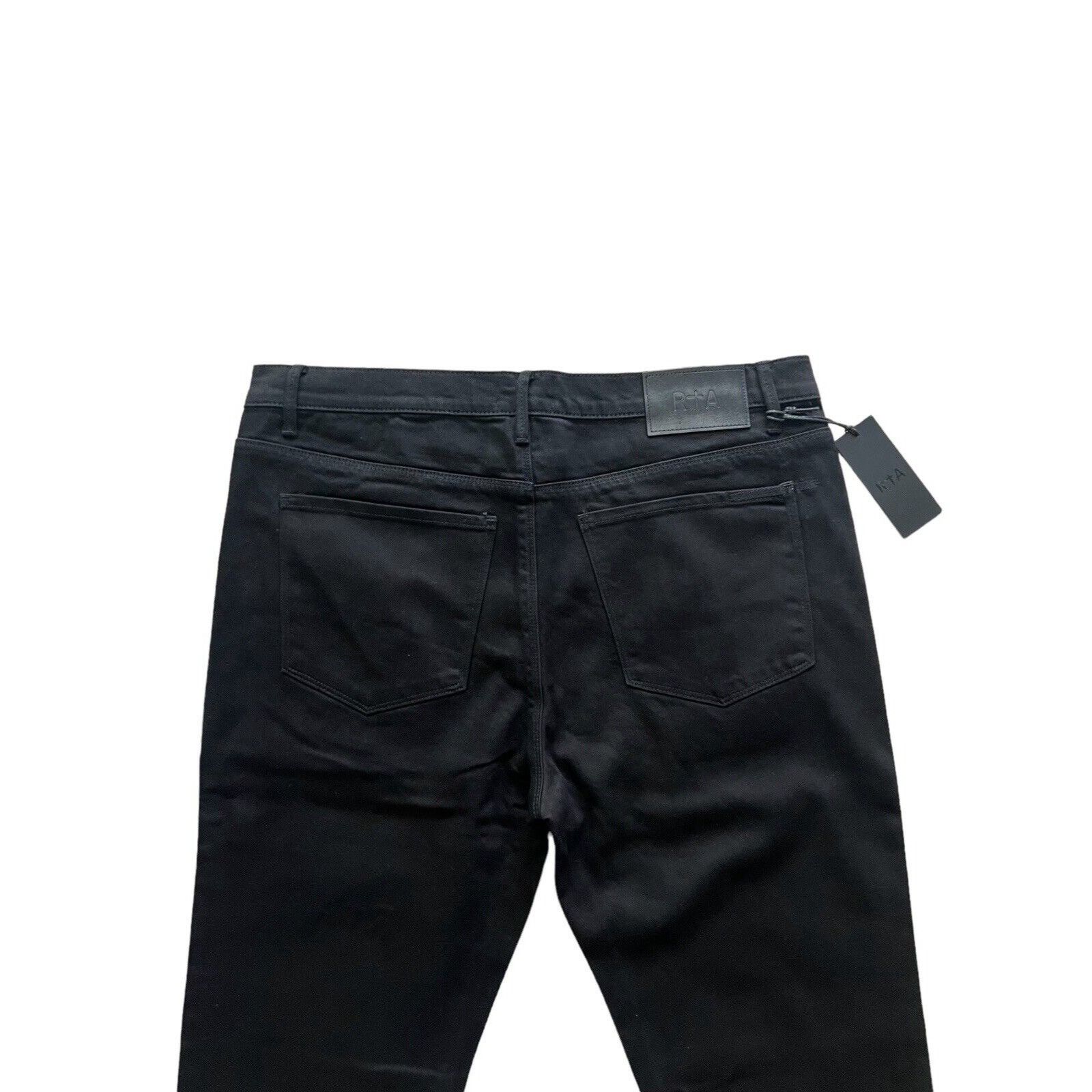 Rta RtA Mens Black Logo Denis Flared Skinny Jeans Size 36/32 Size US 36 / EU 52 - 4 Thumbnail