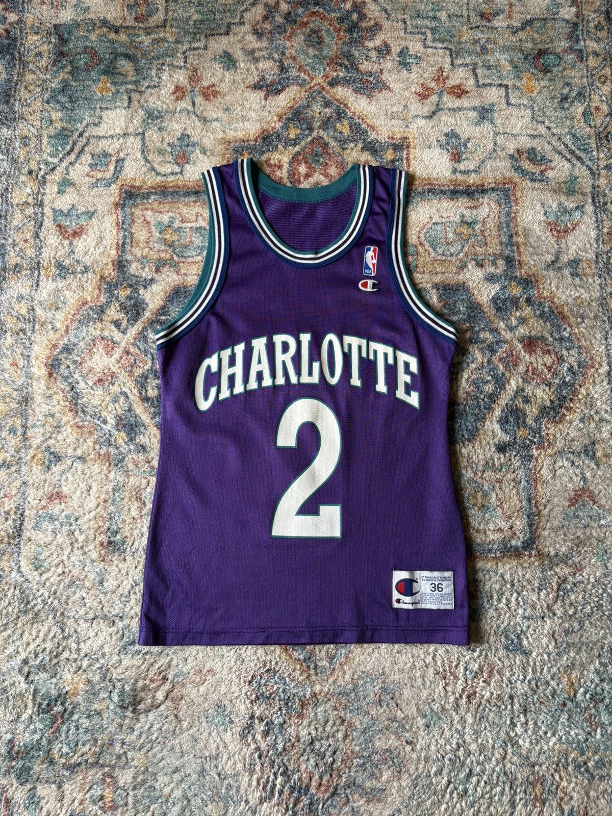 Champion Vintage Champion Hornets Larry Johnson Jersey Medium Size US M / EU 48-50 / 2 - 1 Thumbnail