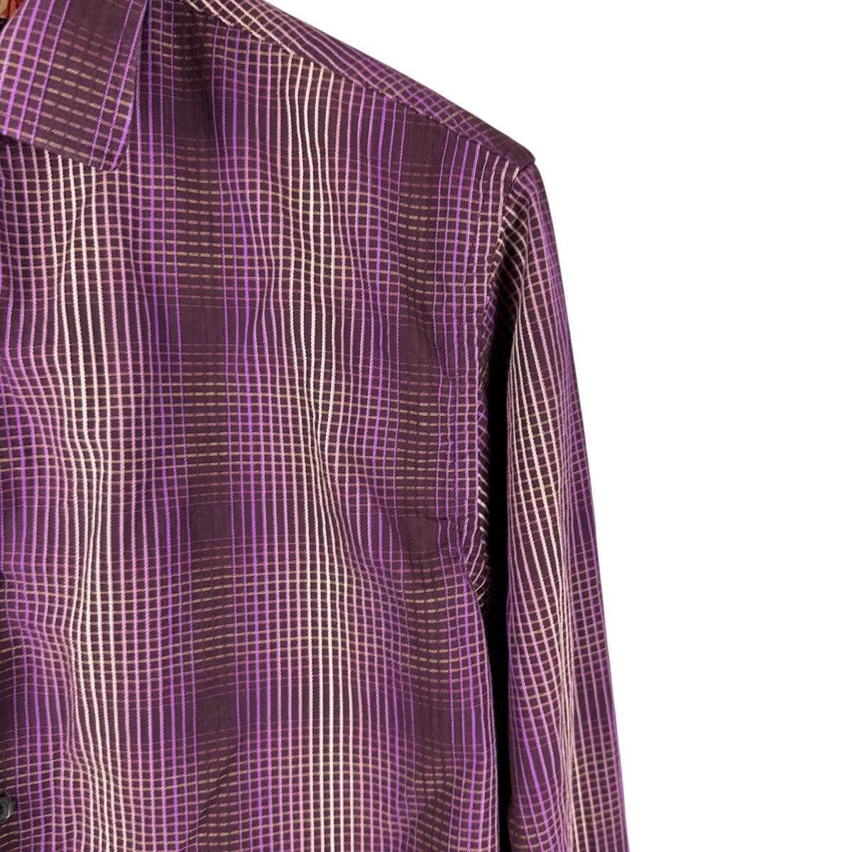 Other Mens Y2K J Garcia Purple Button Down Dress Shirt Size US M / EU 48-50 / 2 - 4 Thumbnail