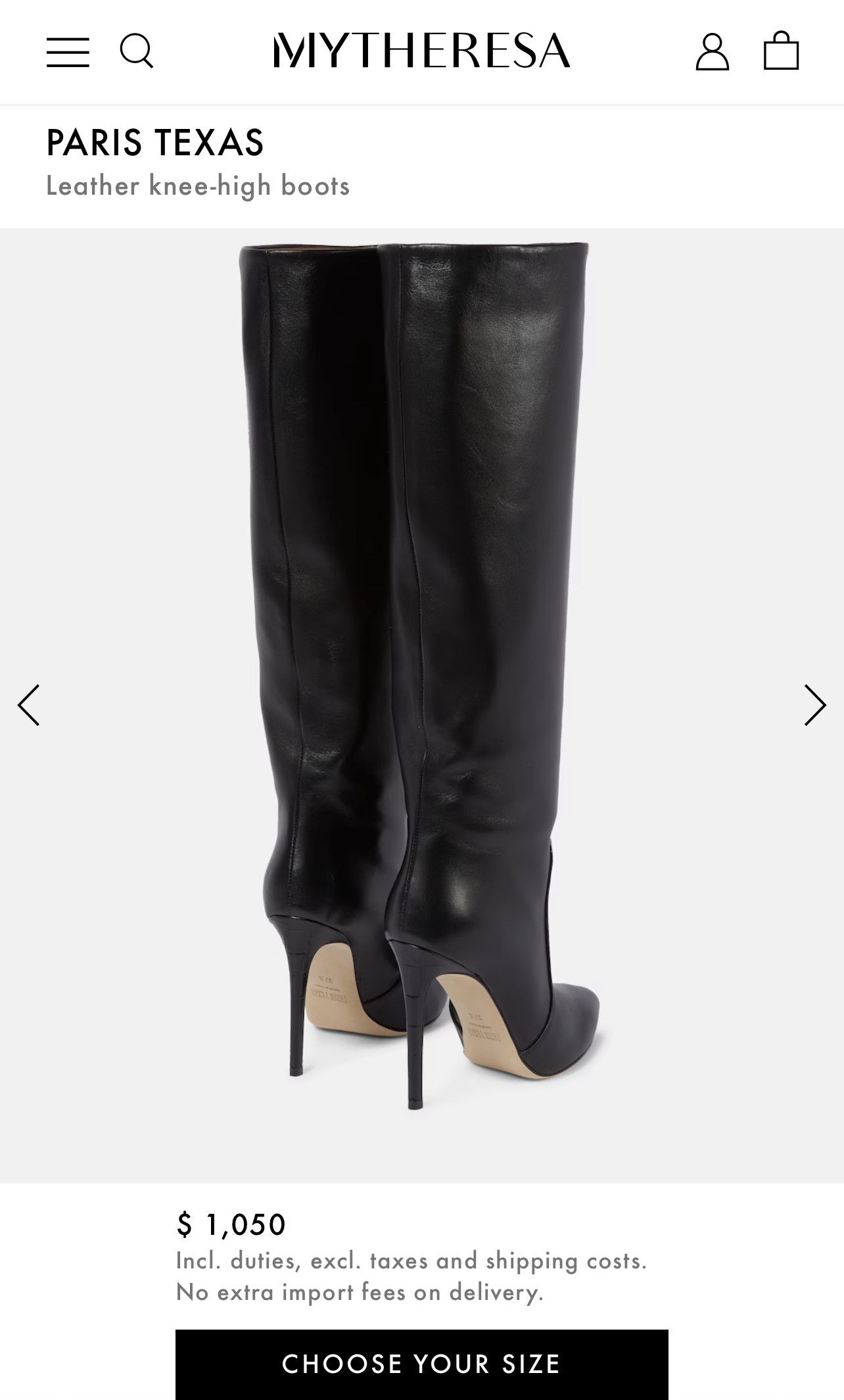 Paris Texas PARIS TEXAS Leather knee-high boots Size US 11 / IT 41 - 5 Thumbnail