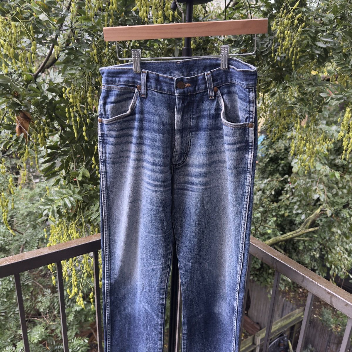 Vintage Thrashed Faded Distressed Wrangler Work Jeans ERD Grunge Size US 30 / EU 46 - 5 Thumbnail