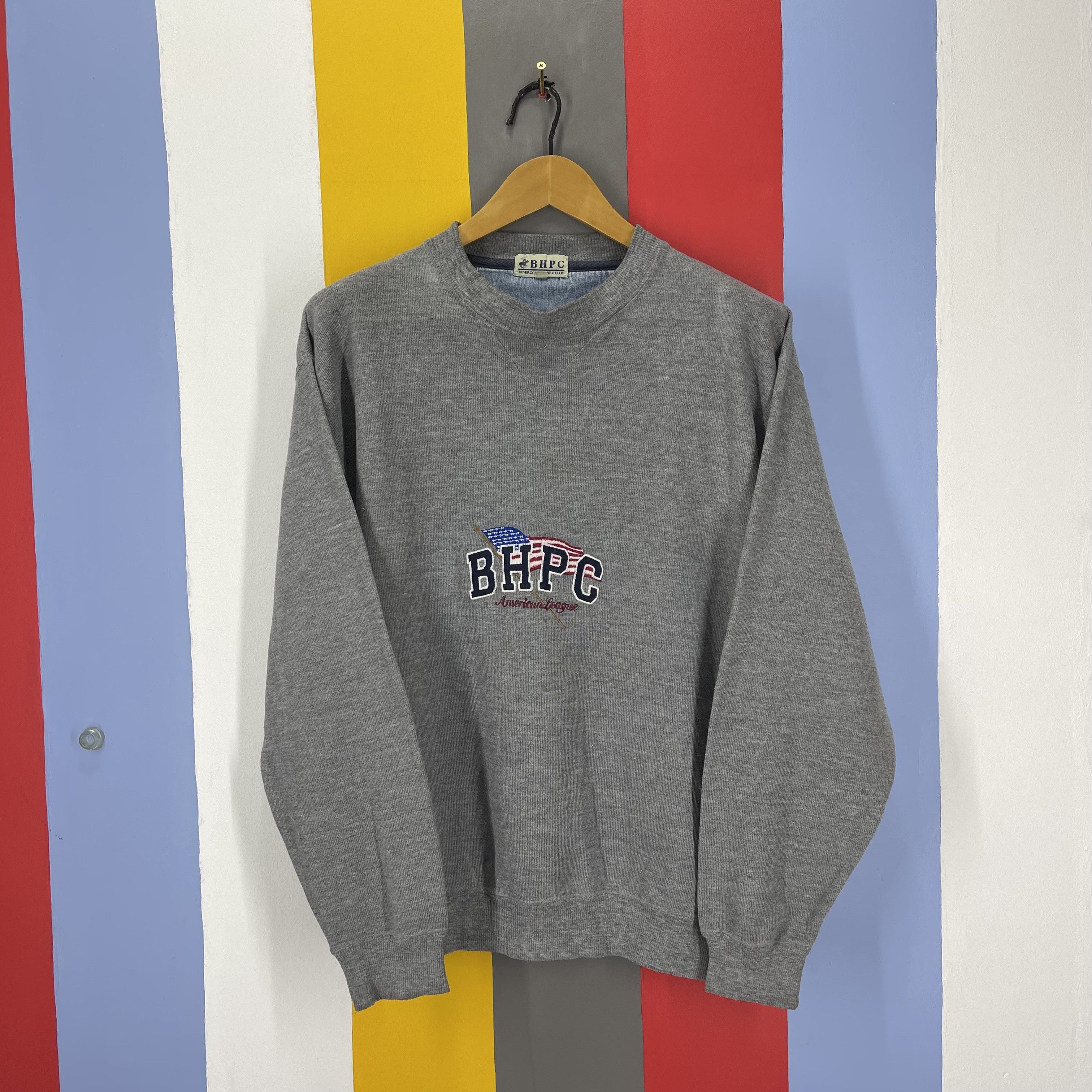 Beverly Hills Polo Club BHPC American League Crew Neck Sweatshirt #1368/AV Size US L / EU 52-54 / 3 - 1 Thumbnail