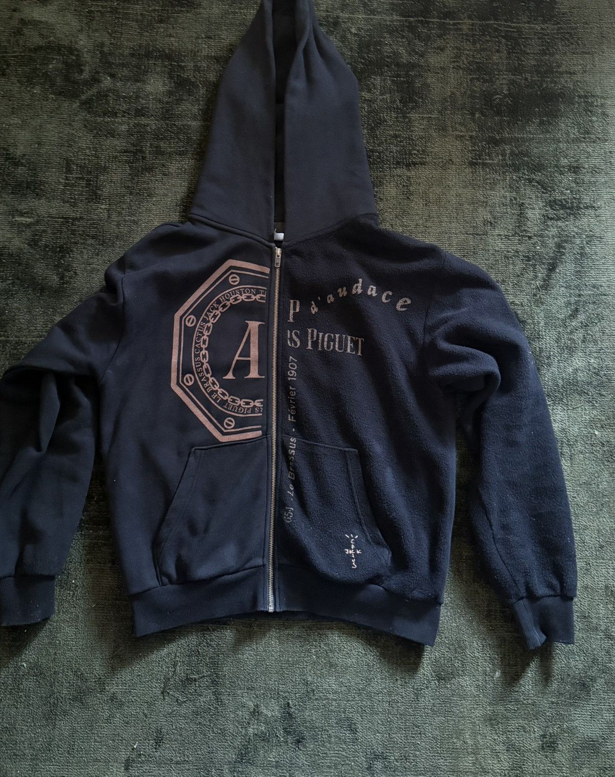 Travis Scott CJ x Audemars Piguet Split Logo Zip Up Hoodie