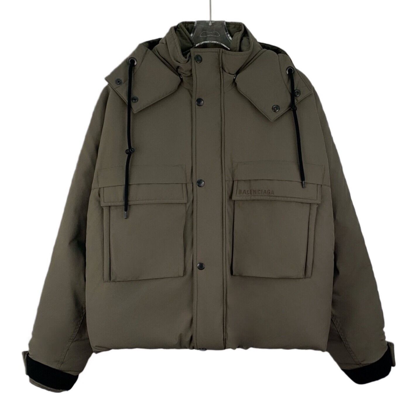 Balenciaga balenciaga brown green logo hoodie jacket Size US XXS / EU 40 - 1 Thumbnail