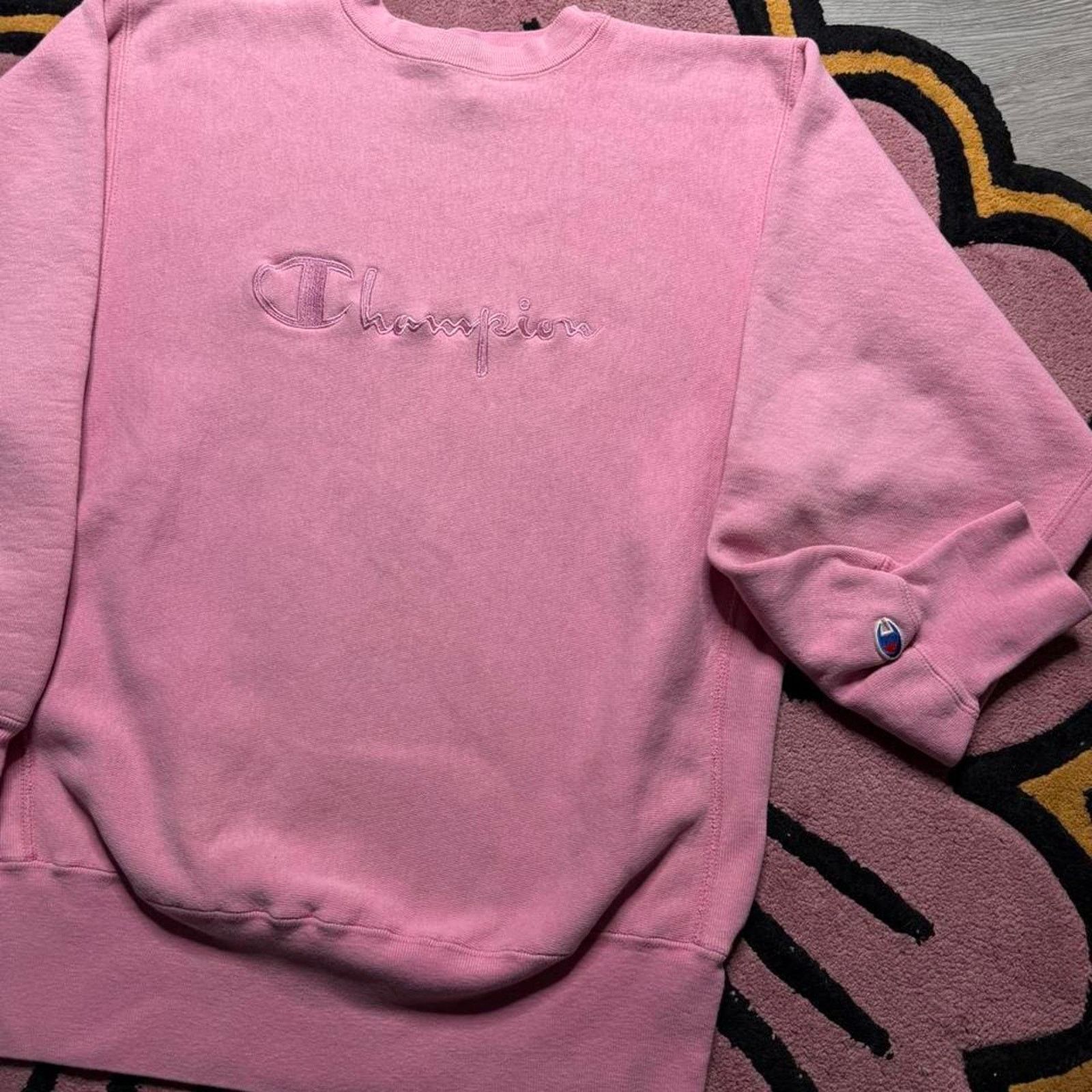 Champion × Vintage Vintage 90’s Champion Reverse Weave Embroidered Sweatshirt Size US L / EU 52-54 / 3 - 2 Thumbnail