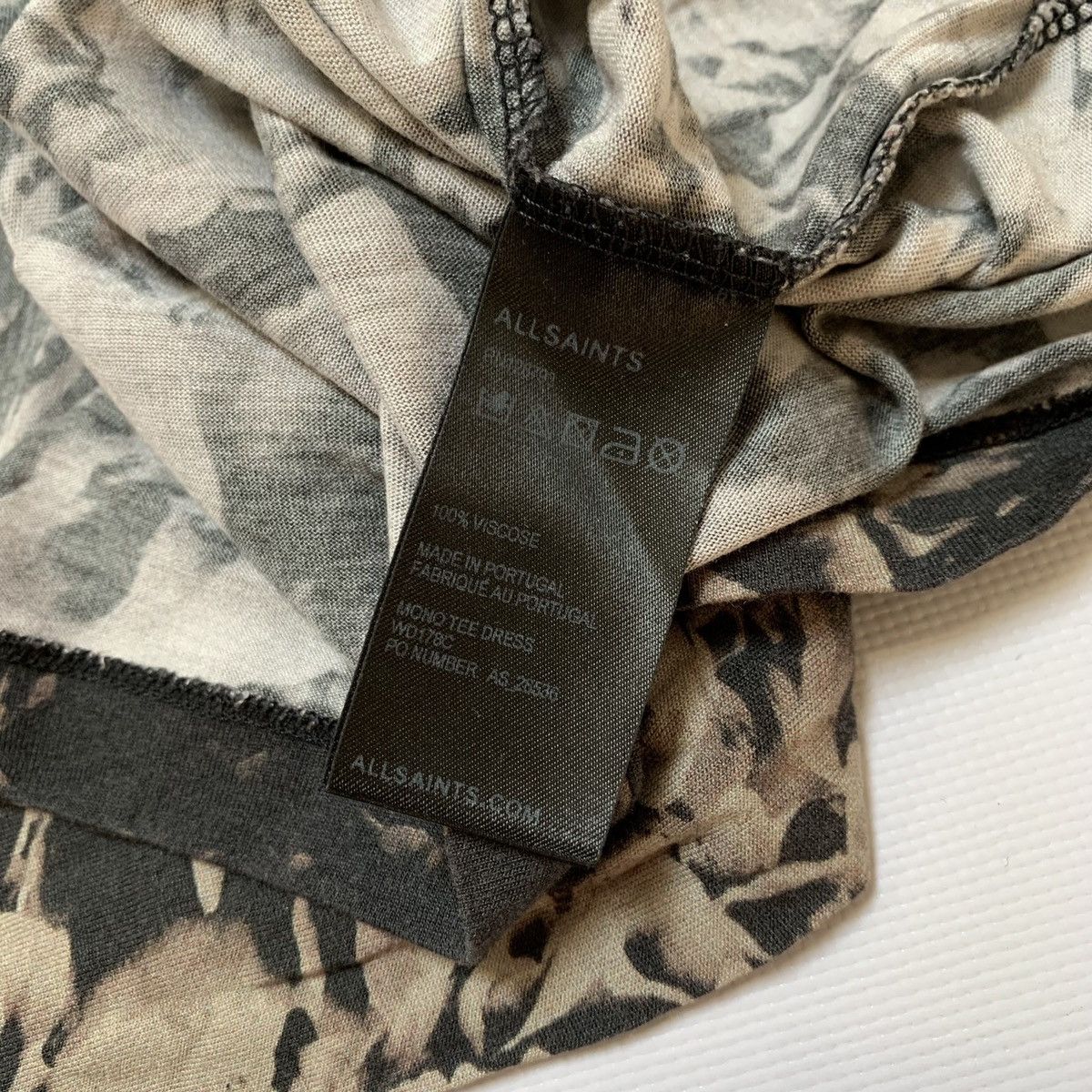 Allsaints × Designer Allsaints Dress Viscose Short Sleeve Floral Size S / US 4 / IT 40 - 6 Thumbnail