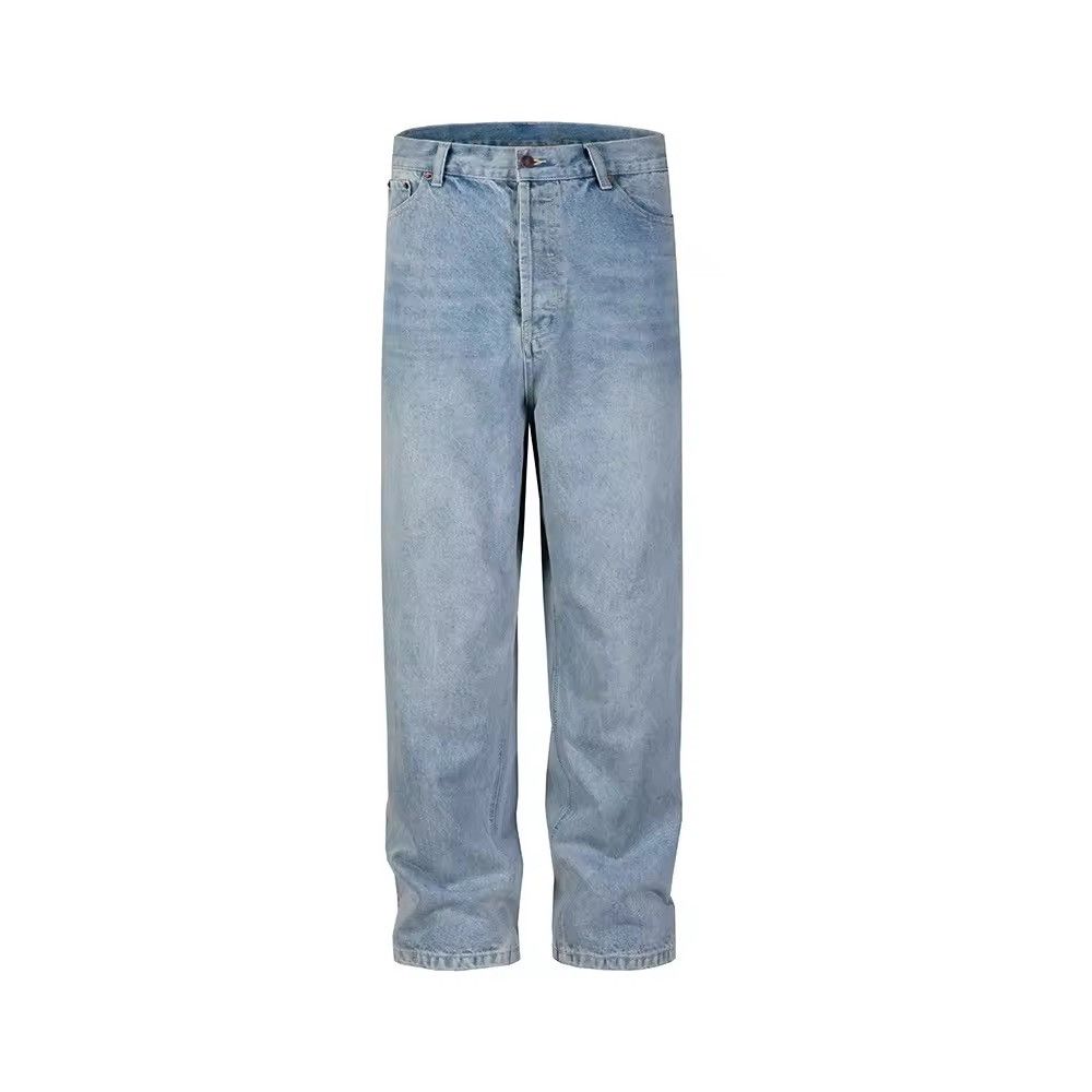 Japanese Brand × Jean Blue washed loose faded y2k jeans Size US 36 / EU 52 - 1 Thumbnail