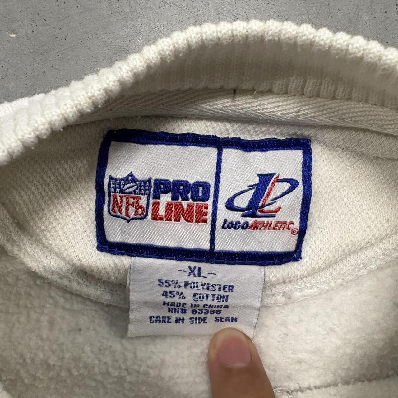 NFL Crazy Vintage Y2K/2000s Miami Dolphins NFL Vintage White Stained Sweater! Size US XL / EU 56 / 4 - 4 Thumbnail