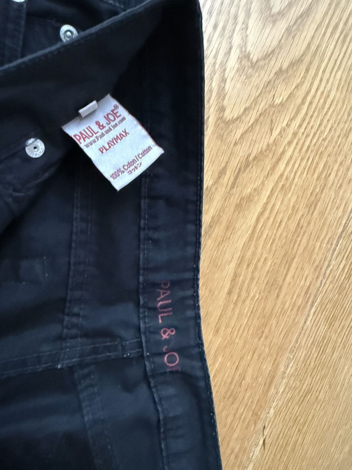 Paul & Joe Black straight leg cotton Jeans Size 31" - 2 Thumbnail