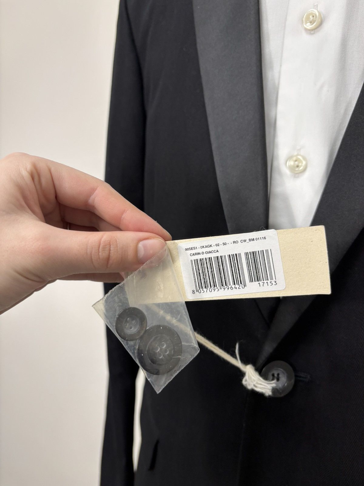 Diesel Diesel Carin-D NWT Men’s Cotton Black Dinner Jacket Tuxedo Size 40R - 8 Thumbnail