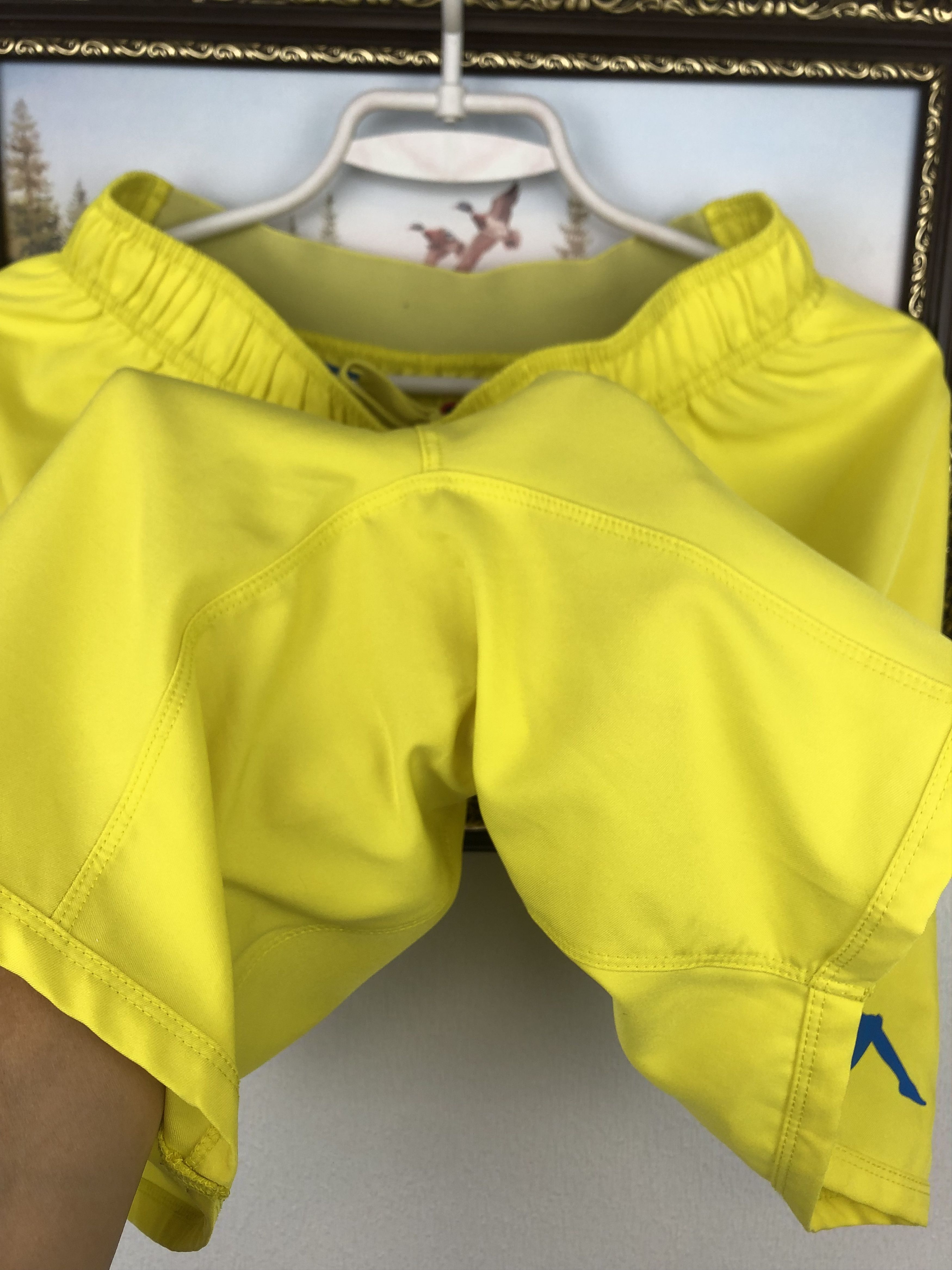 Kappa Napoli Football Shorts Yellow Athletic Mens Soccer Track Size US 32 / EU 48 - 4 Thumbnail