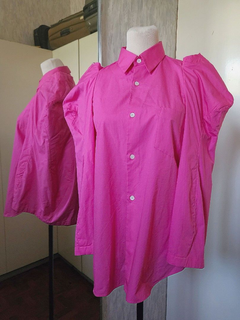 Comme des Garcons Comme des Garcons Spring 2018 Pink Puff Exaggerated Sleeves Size L / US 10 / IT 46 - 1 Thumbnail