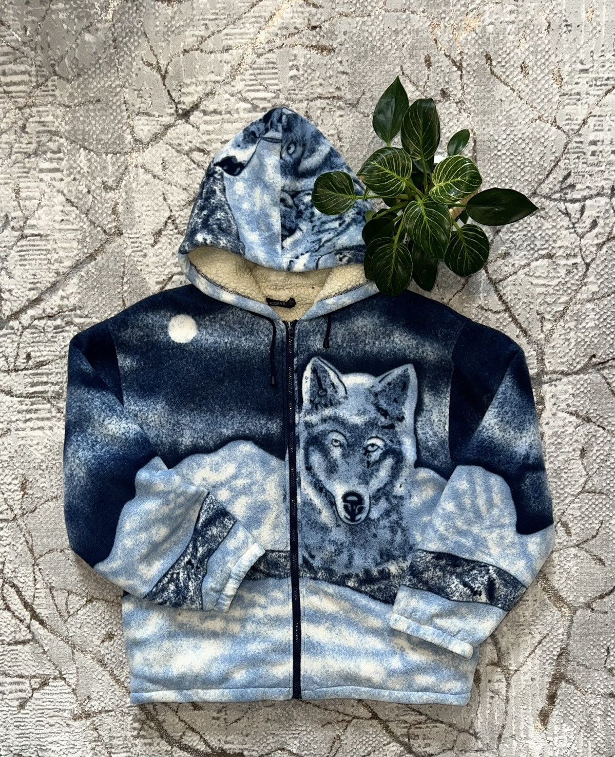 Vintage VINTAGE Y2K OVERSIZE RARE SHERPA FLEECE WOLF ANIMAL ANIMALS Size US XL / EU 56 / 4 - 1 Thumbnail