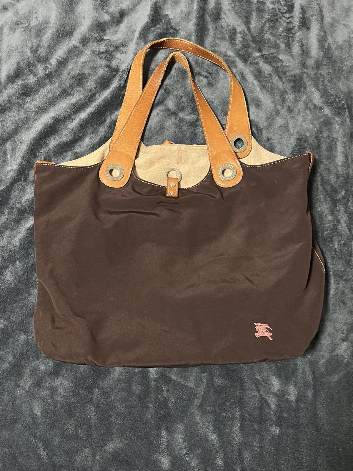 image of Vintage Burberry Tote Bag in Brown, Women's