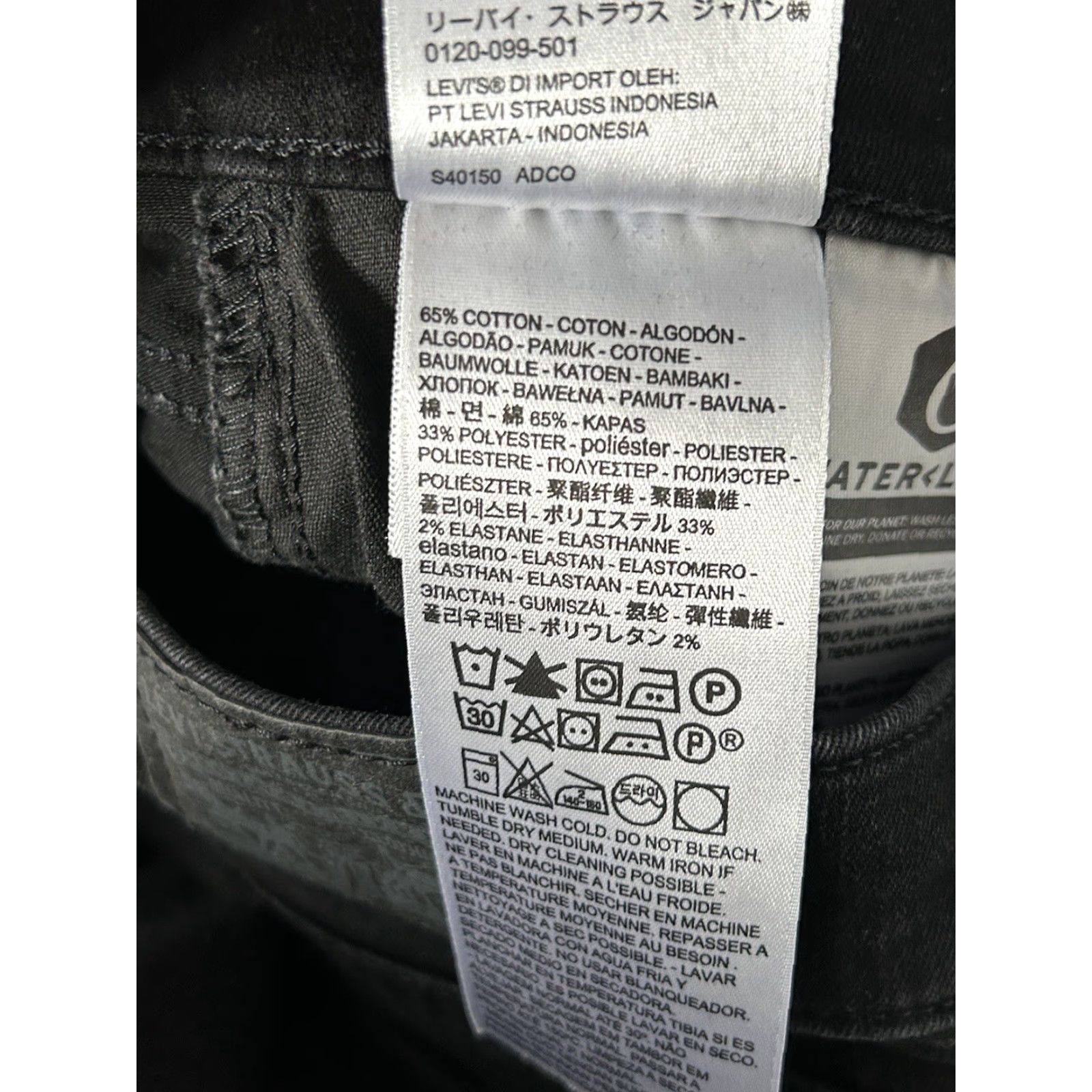 Levi's VINTAGE Levis Womens 720 High Rise Skinny Black Jeans Size 29x30 Size 29" - 4 Thumbnail