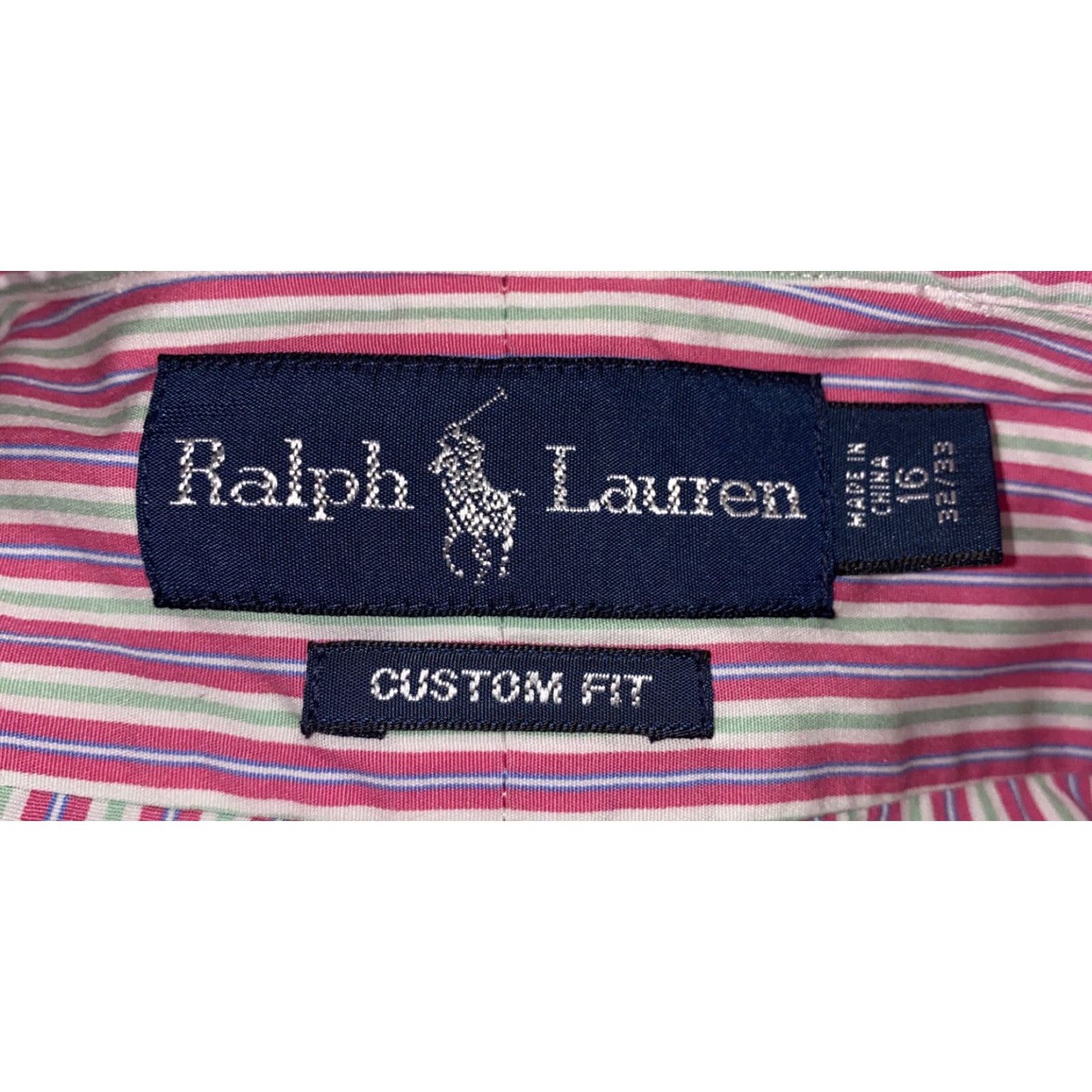 Ralph Lauren Ralph Lauren Shirt Mens Pink Custom Fit Long Sleeve Button-Front Dress 16 Regular Button-Down Collar Pants? Size 42R - 6 Thumbnail
