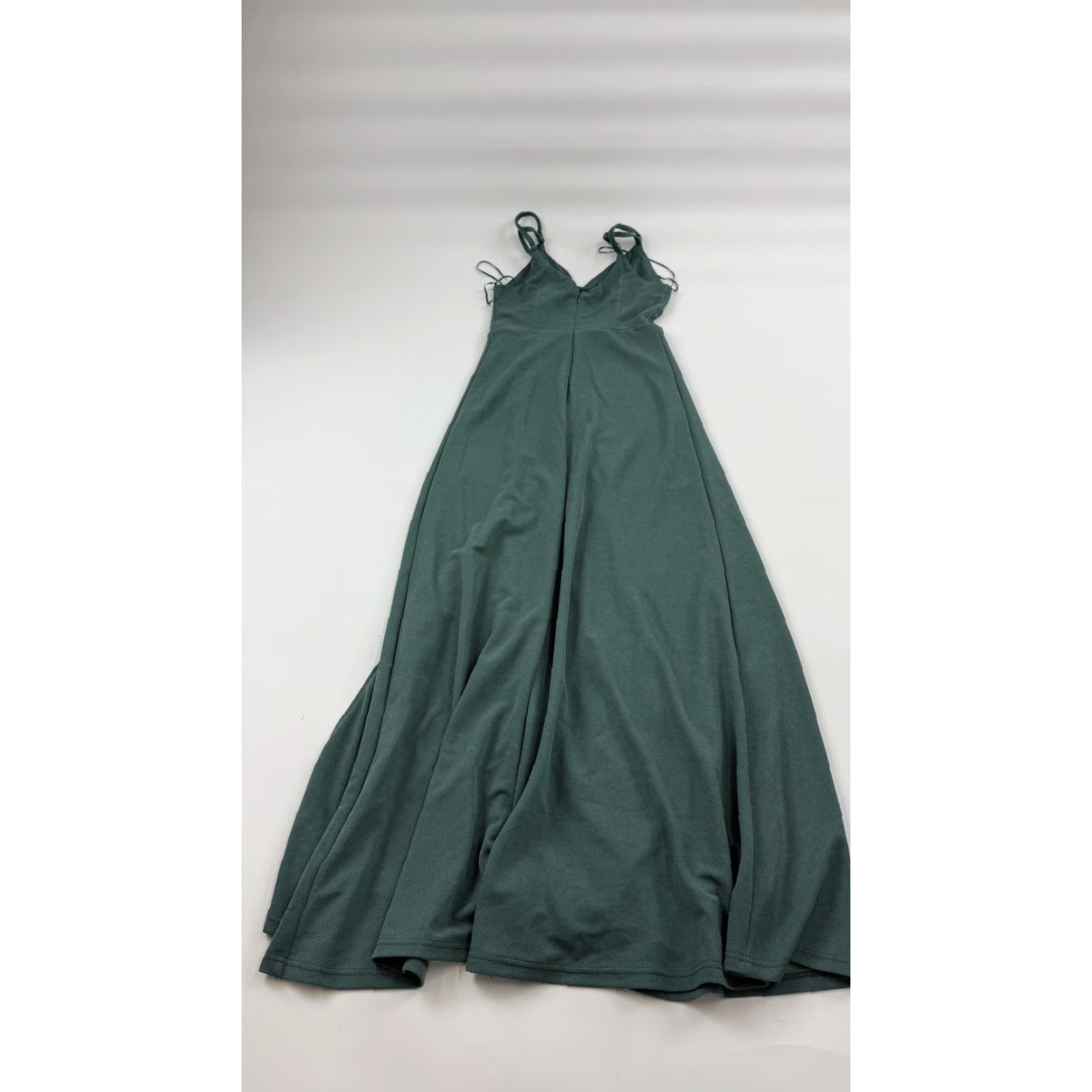 Vintage Birdy Grey Dress XS Green Bridesmaid Formal Maxi Slit Gown Womens Size XS / US 0-2 / IT 36-38 - 2 Thumbnail